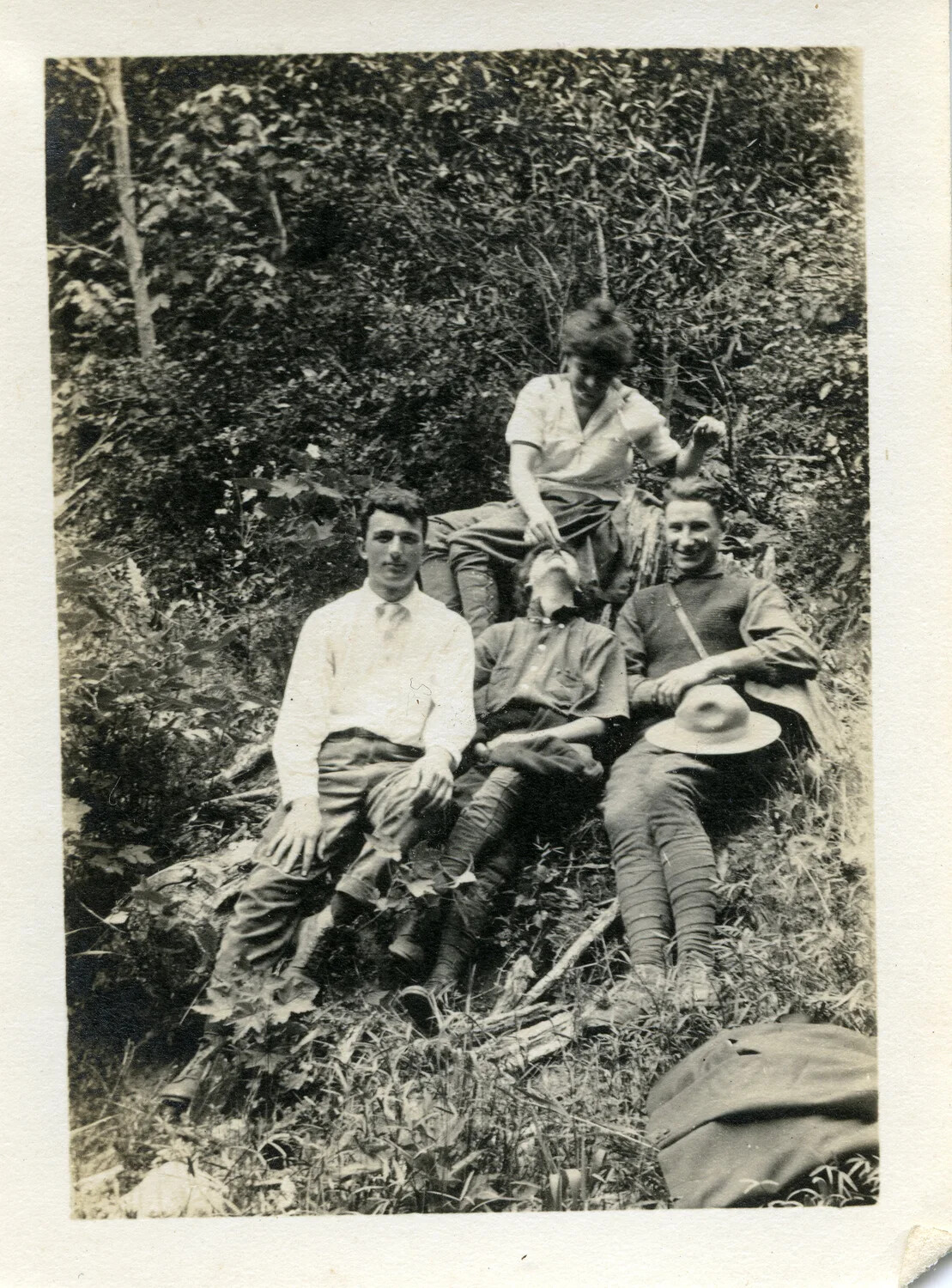 Willis Wagener and Friends on an Outdoor Outing, 1921