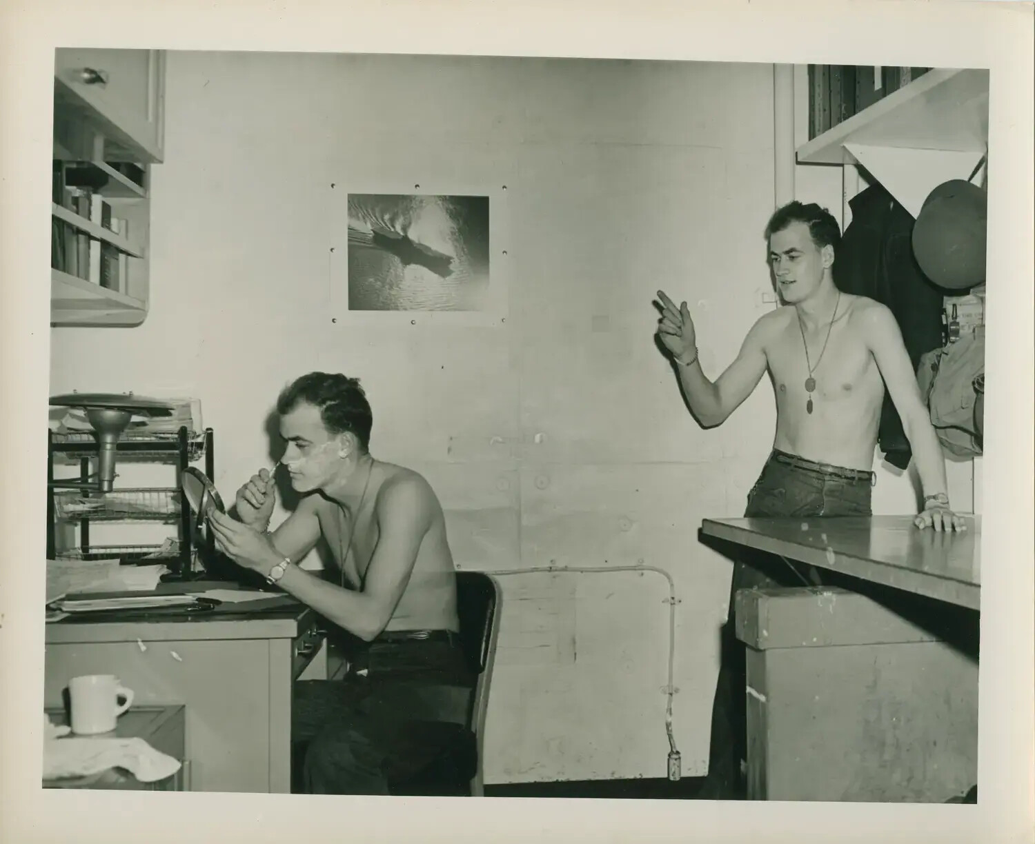 Sailors in Stateroom Aboard USS Petrof Bay (CVE-80), WWII