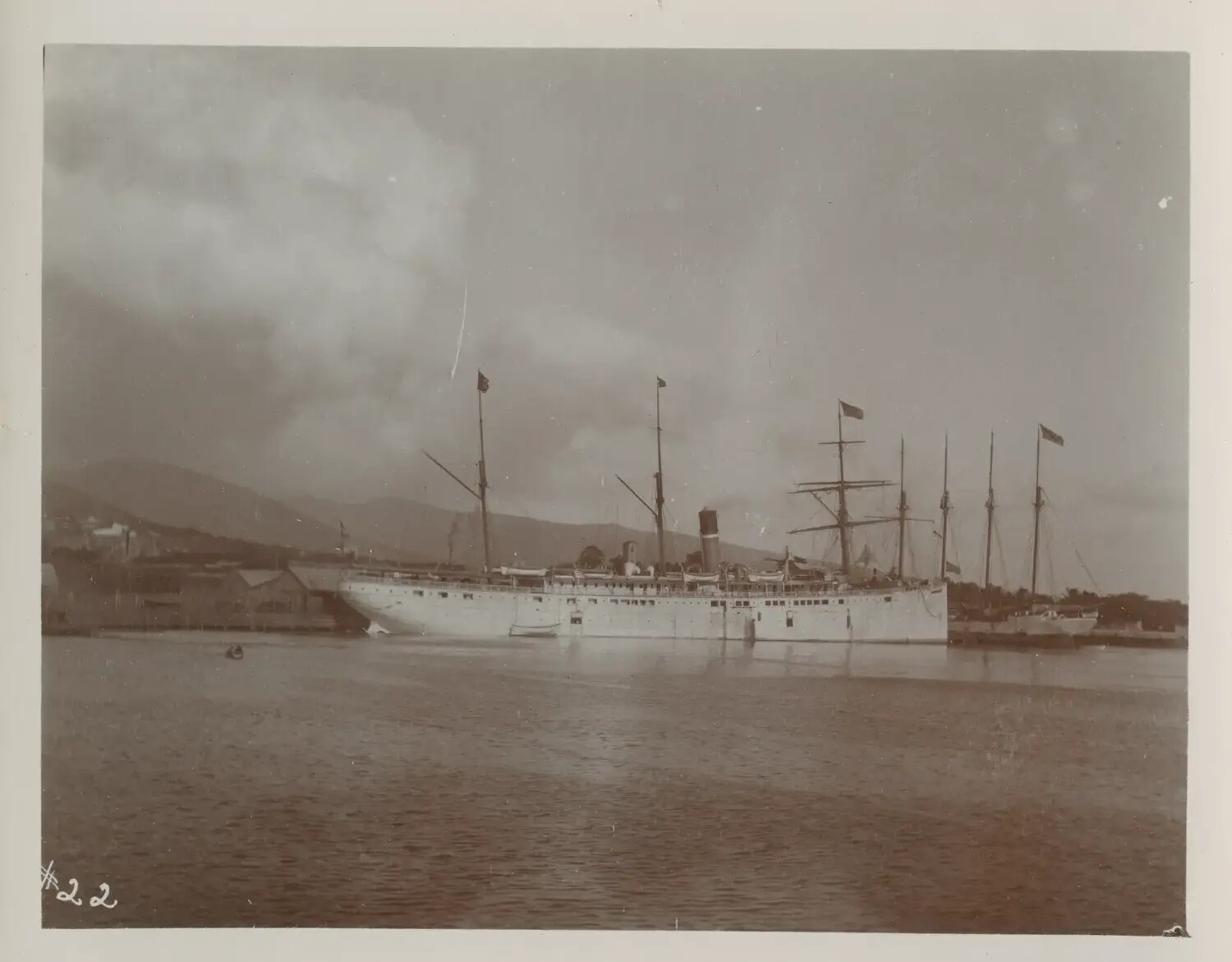 Steamship Transport in Harbor, Philippines, c. 1890s