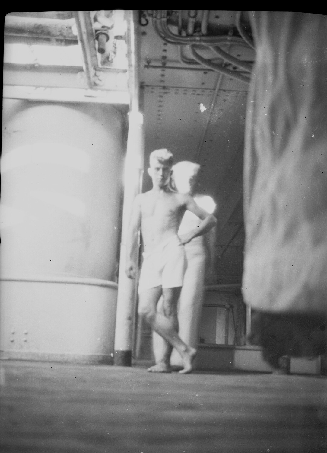 Sailors on Deck, U.S. Navy Ship, China Station, 1930s