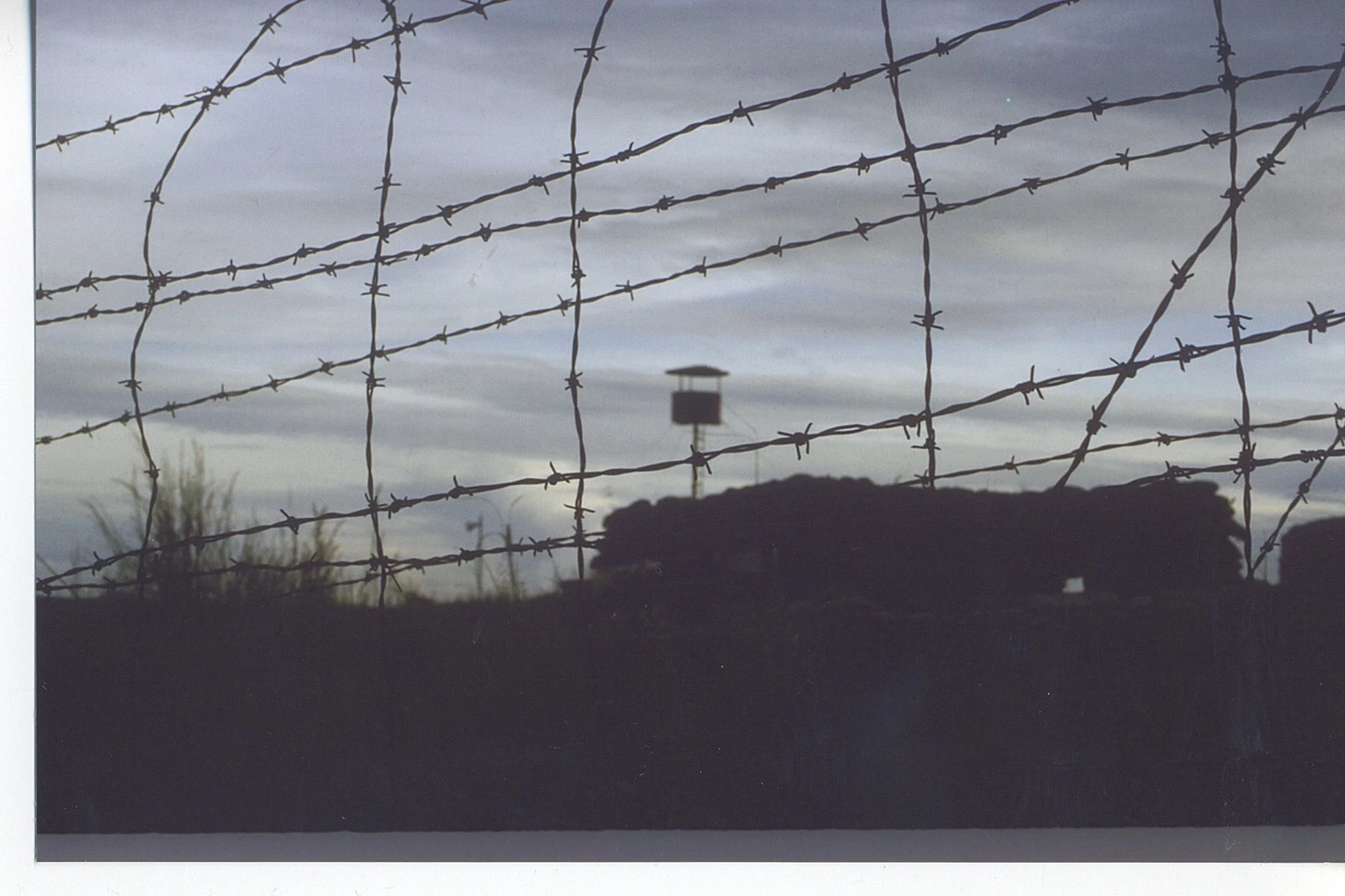 Barbed Wire Perimeter Fence, 6th Special Operations Squadron Collection (Rufe Harris) — Scan Requires 180-Degree Rotation Correction