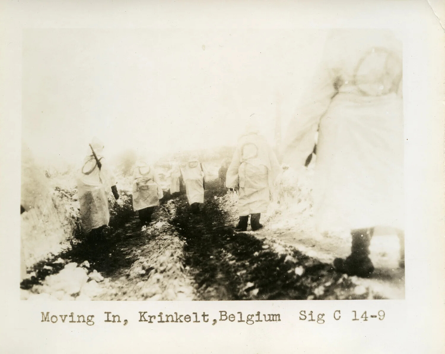 American Infantry Moving into Krinkelt, Belgium, Winter 1944