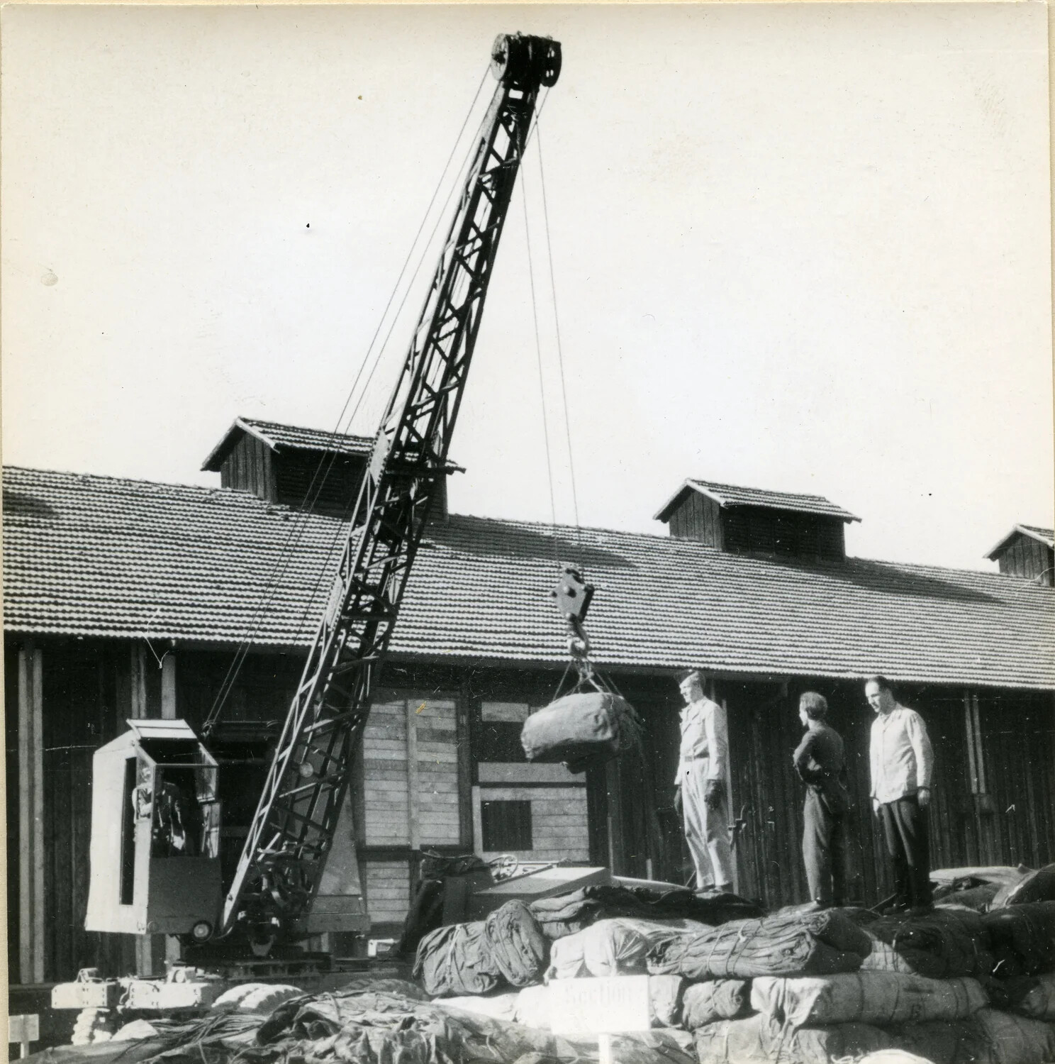 Crawler Crane Lifting Bale, Ludwigsburg Quartermaster Depot (Alternate Print)