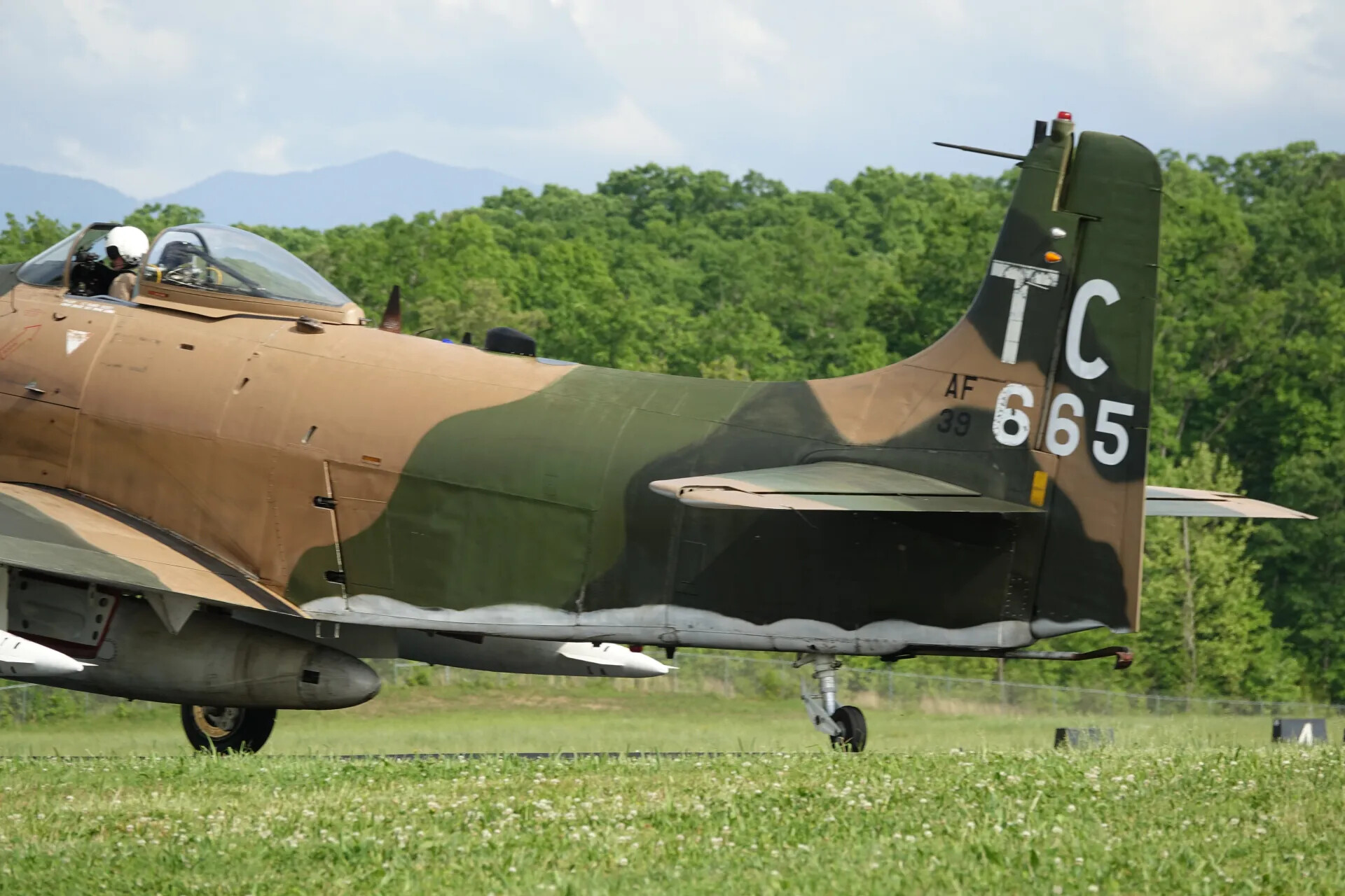 A-1 Skyraider 'TC 665' Full Side Profile with Pilot, May 2019 Airshow Event