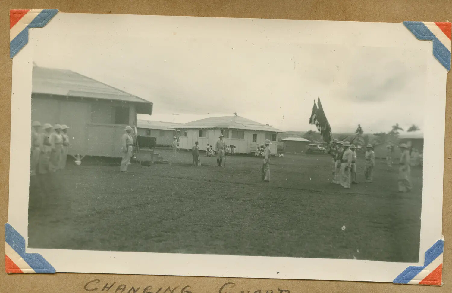 "Changing Guard" — U.S. Army Guard-Mount Ceremony at a Hawaiian Territorial Post, WWII Era