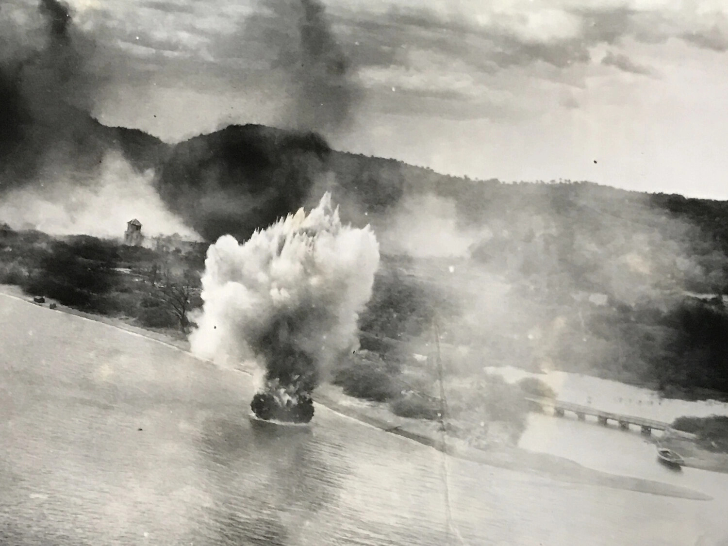 Direct Bomb Hit on Vessel in River/Coastal Waterway, Philippines, 312th Bomb Group