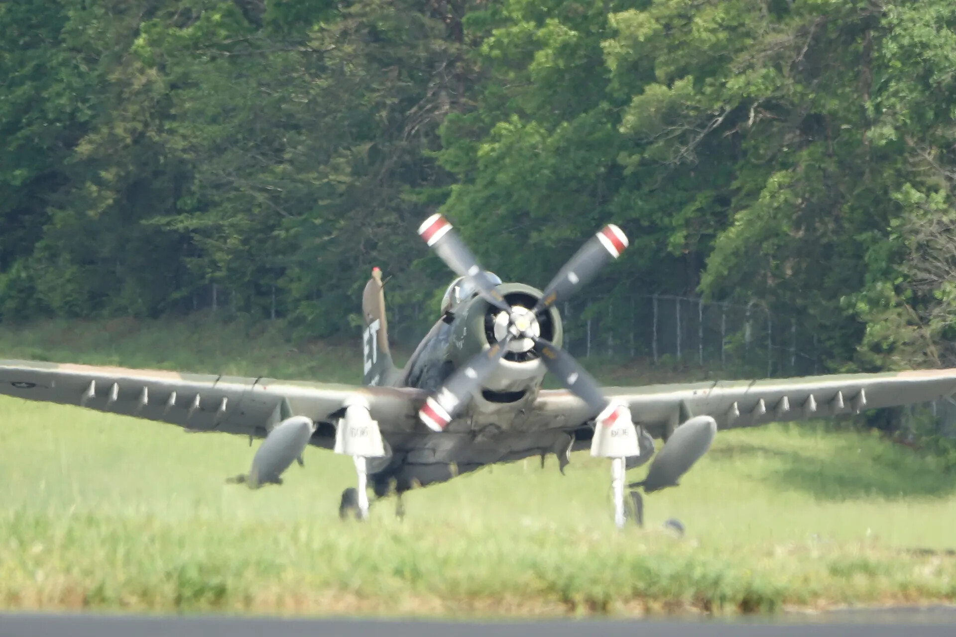 Restored A-1 Skyraider Taxiing at Airshow Event, May 2019