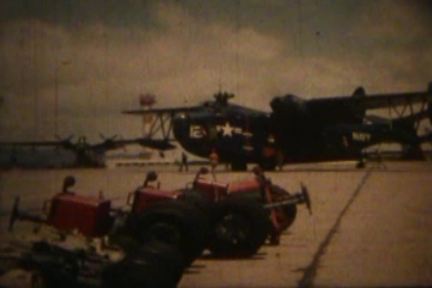 U.S. Navy Flying Boat and Ground Support Equipment, NAS Kaneohe Bay, Film Still
