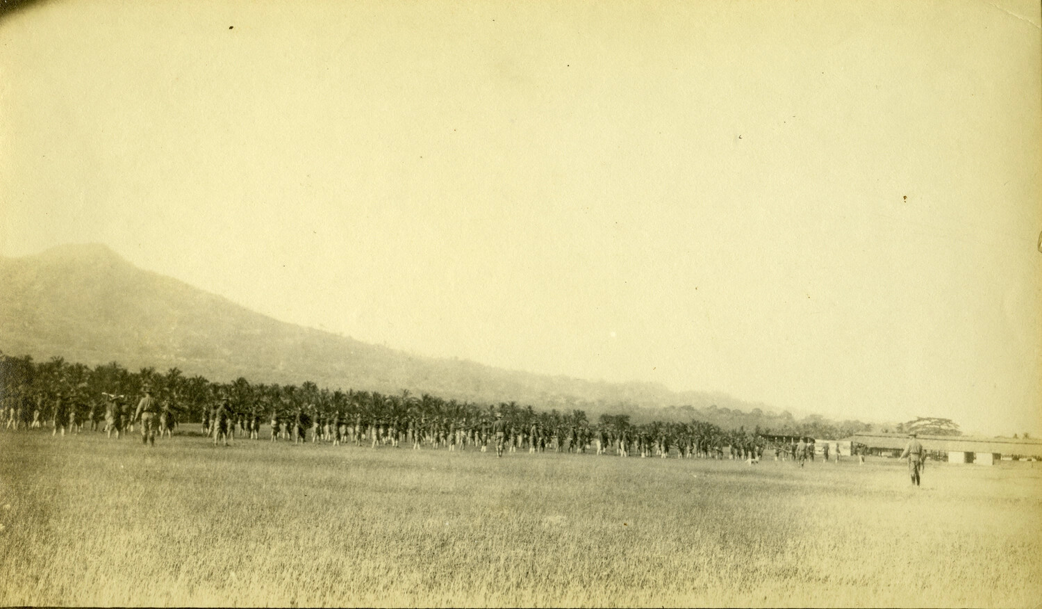 Philippine Scouts Formation on Parade Ground, Early 1900s