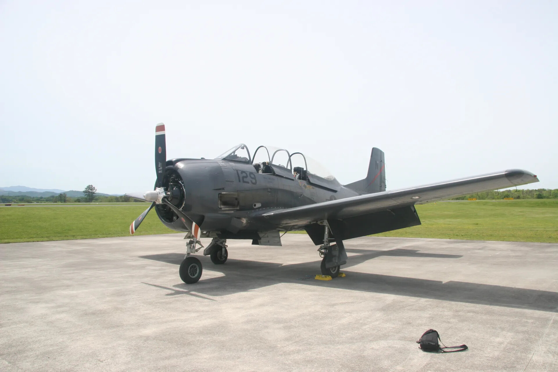 North American T-28 Trojan, Tail Number 129, on Ramp During 2016 Tailwind Reunion Event