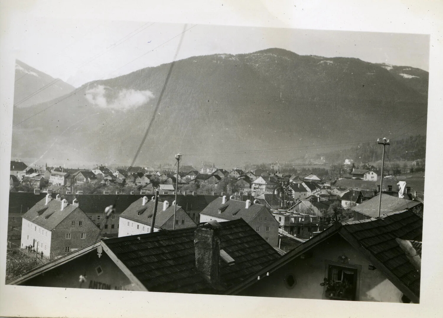 Alpine Town Rooftop View, Norman Baget WWII 44th Infantry Division Album