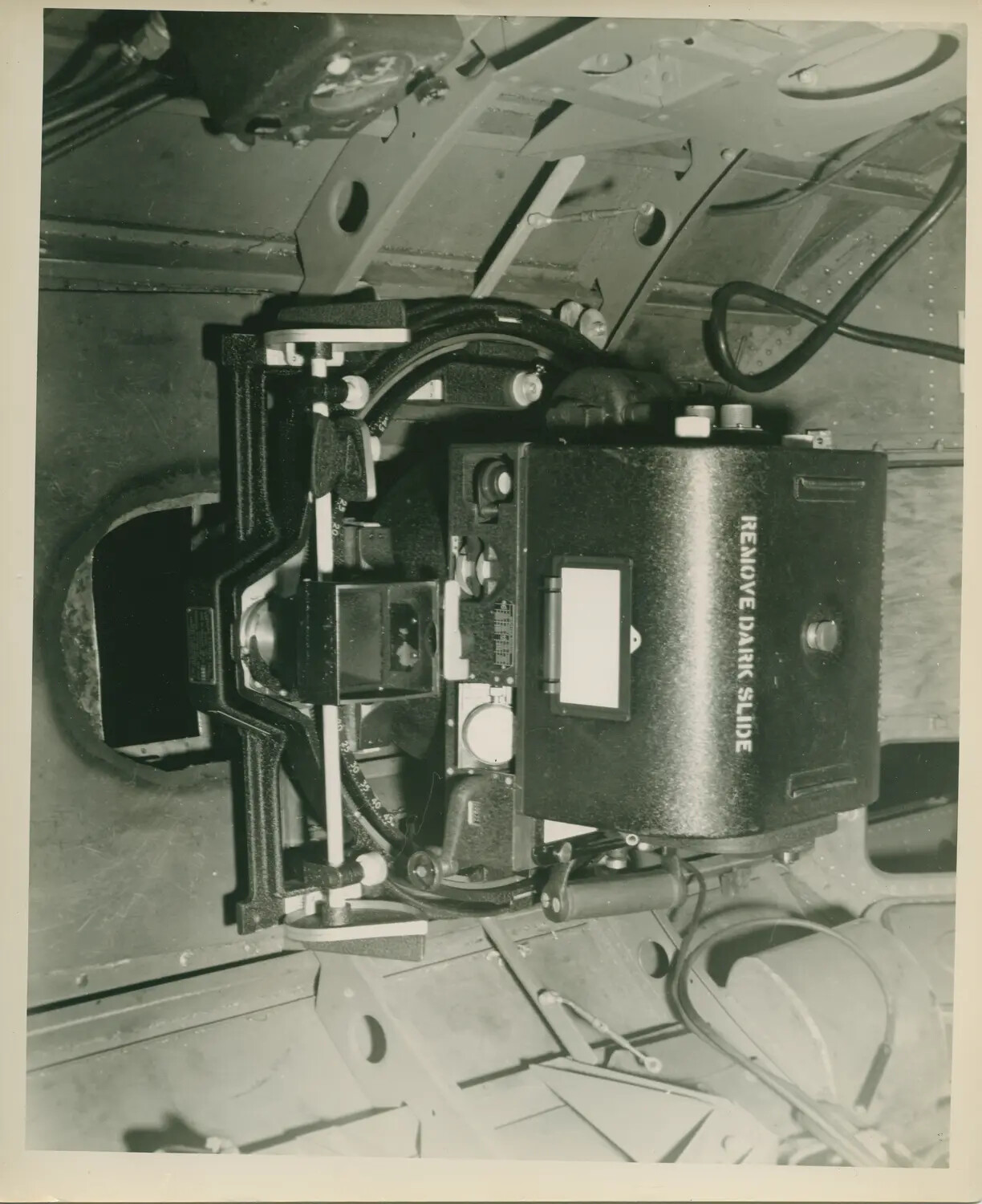 Aerial Reconnaissance Camera Installation Aboard USS Petrof Bay (CVE-80) Aircraft