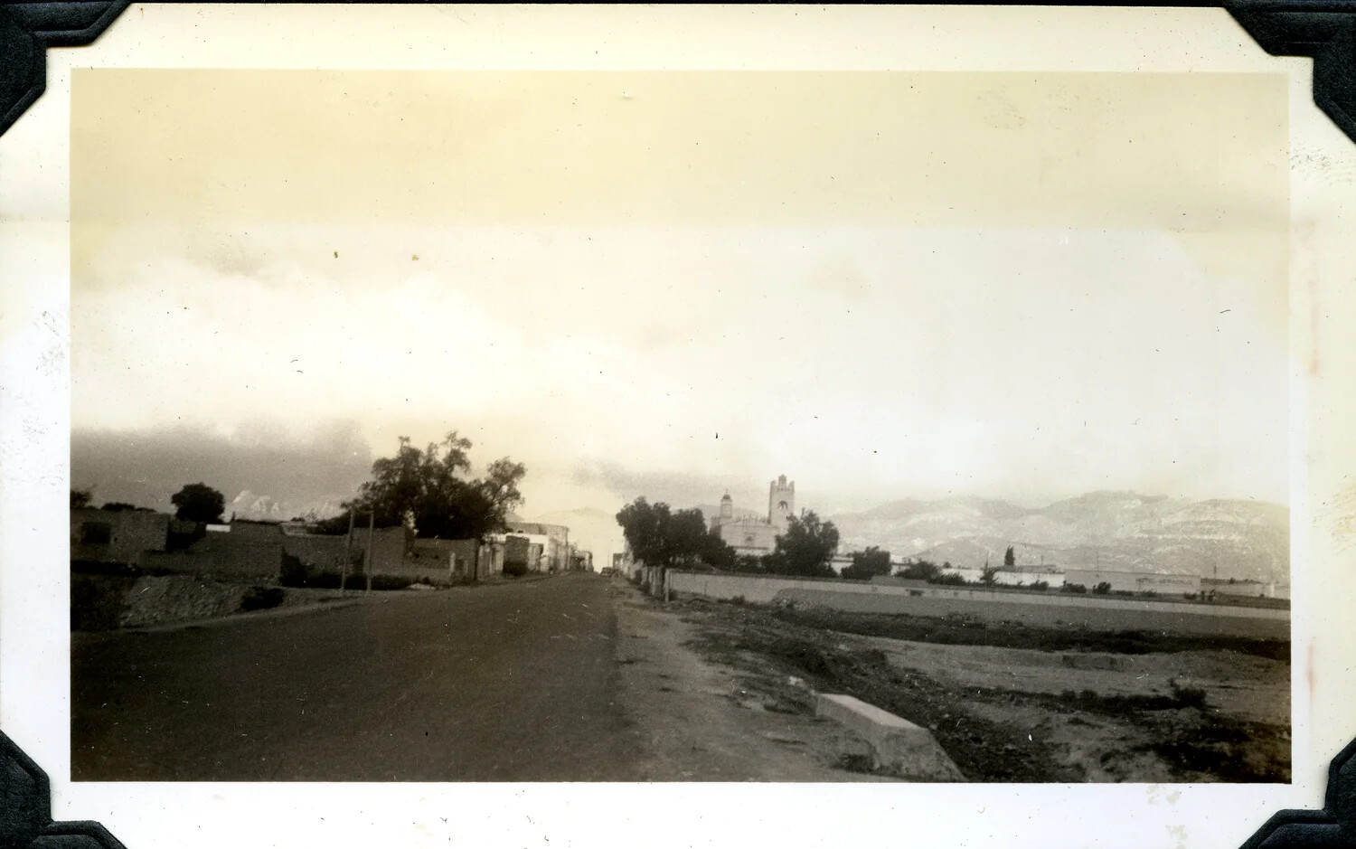 North African Roadway with Domed Tower, Signal Corps Album