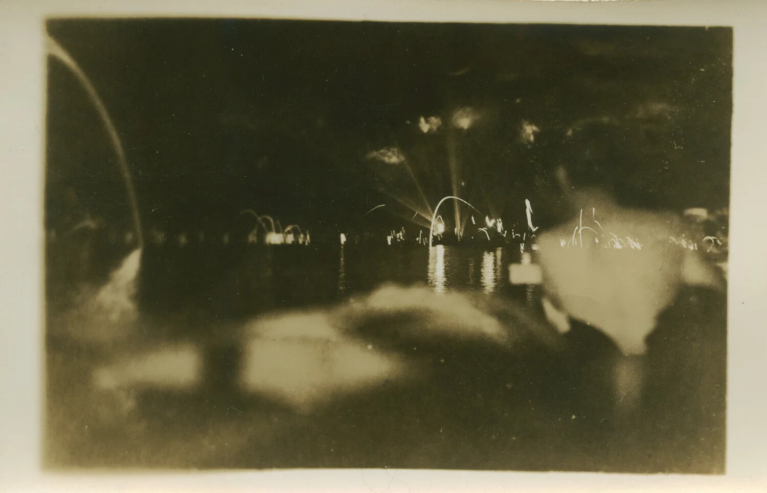 Nighttime Celebration with Fireworks or Flares, Leyte, Philippines, August 13 (1945)
