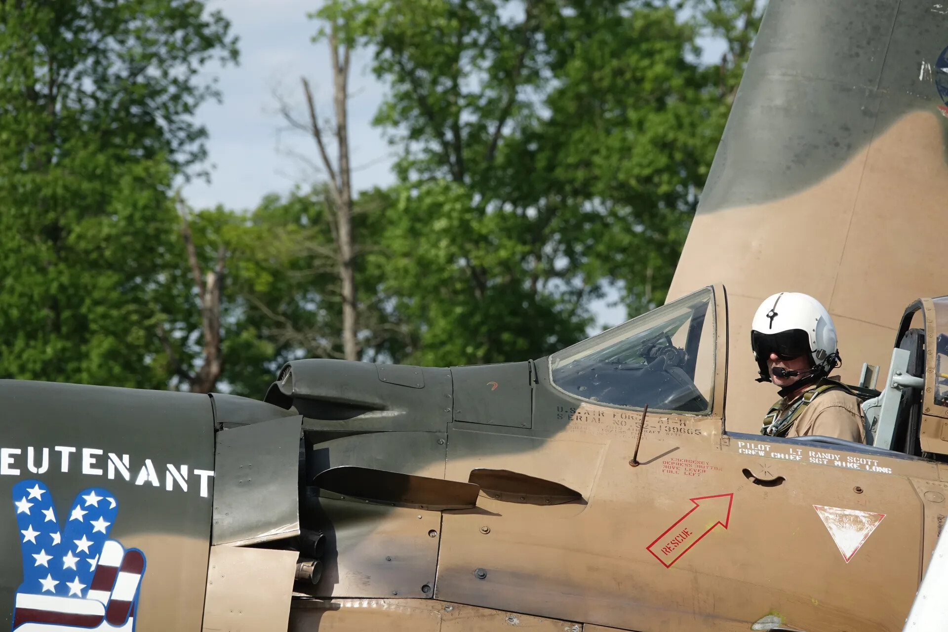 USAF A-1H Skyraider 'Lieutenant' Nose Art and Cockpit, Warbird Event, May 2019
