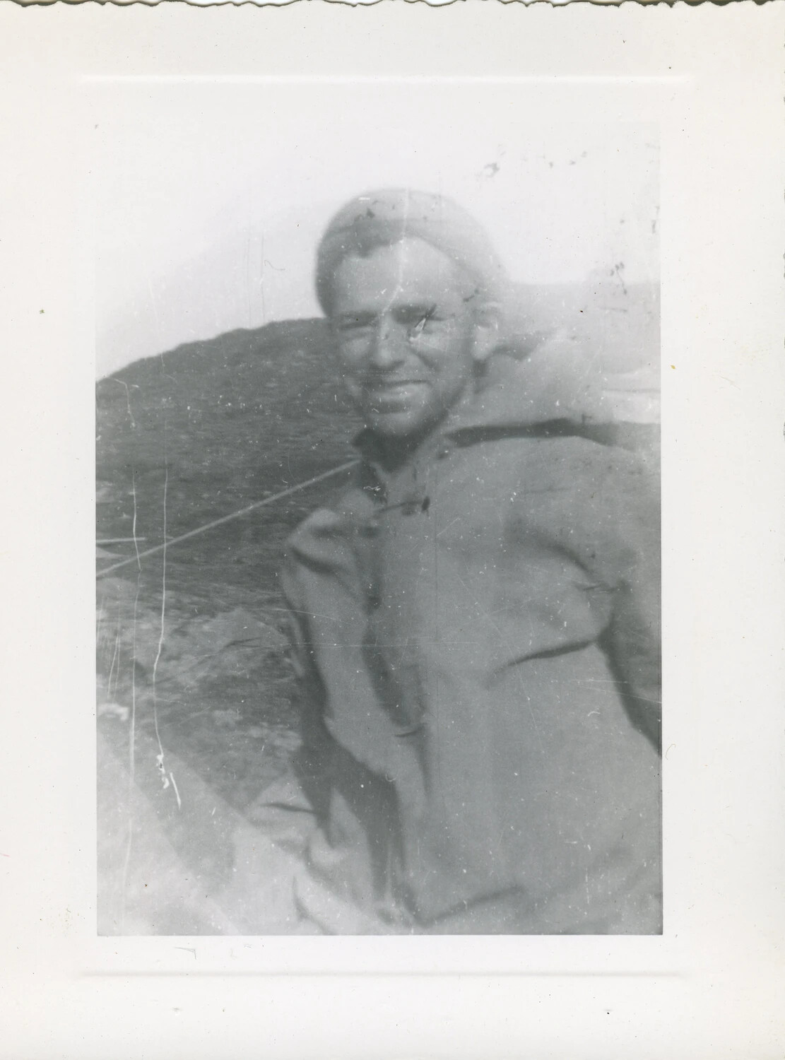 Close Portrait of Smiling Serviceman, Aleutian Islands, World War II