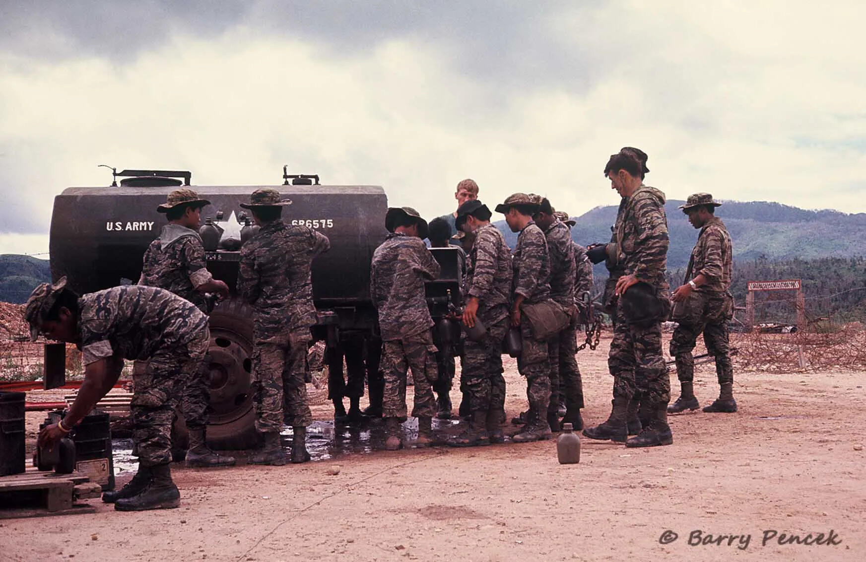 Soldiers Drawing Water/Fuel from U.S. Army Tanker Truck, Vietnam Highlands