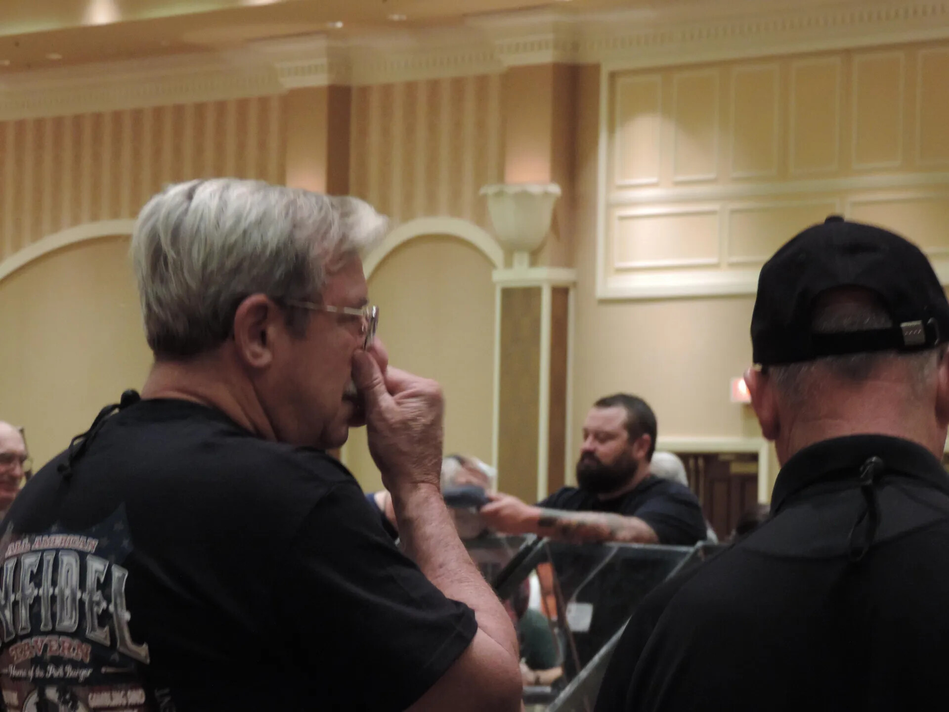 Attendee in Infidel Tavern T-Shirt at the Special Operations Association Reunion, Las Vegas, 2013