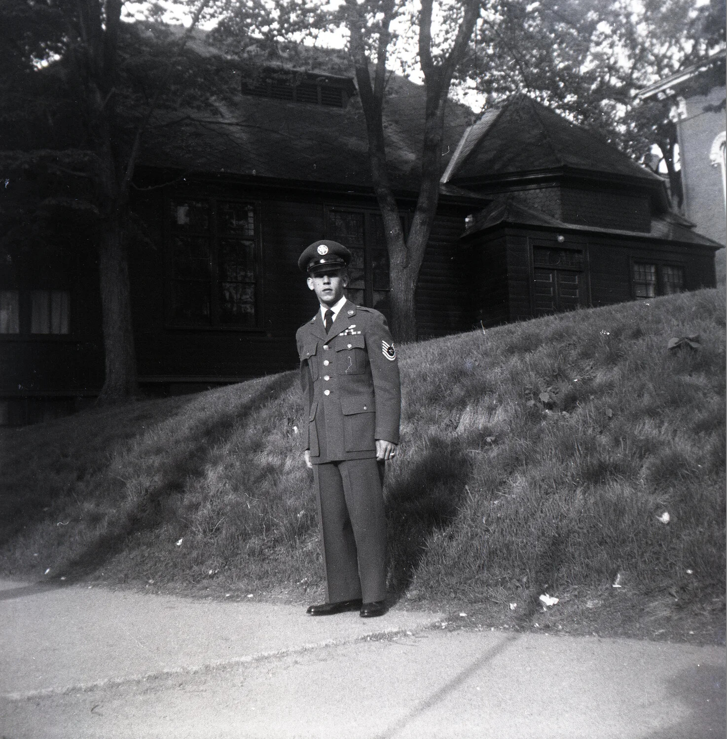 Portrait of U.S. Air Force Non-Commissioned Officer in Service Dress Uniform