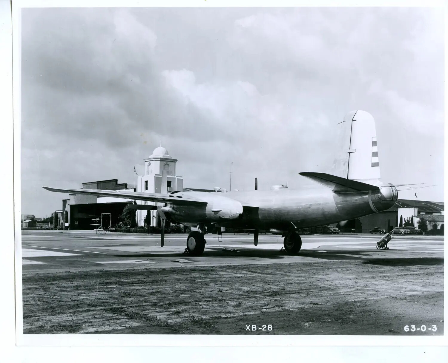 Douglas XB-28 Experimental High-Altitude Bomber Prototype on the Ramp