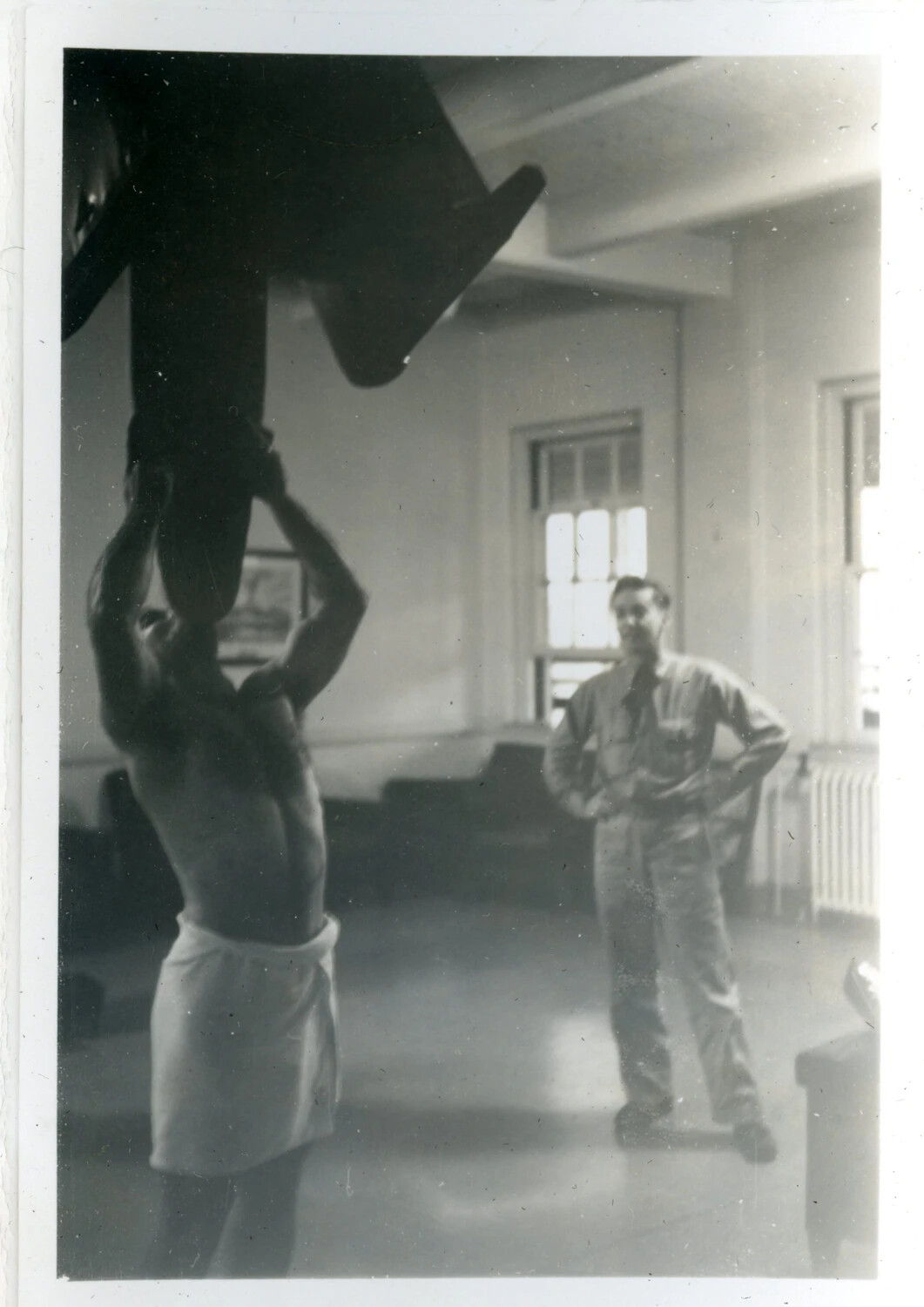 Barracks Horseplay, Naval Air Station Pensacola, April 1949 (Lt. Bancroft Collection)