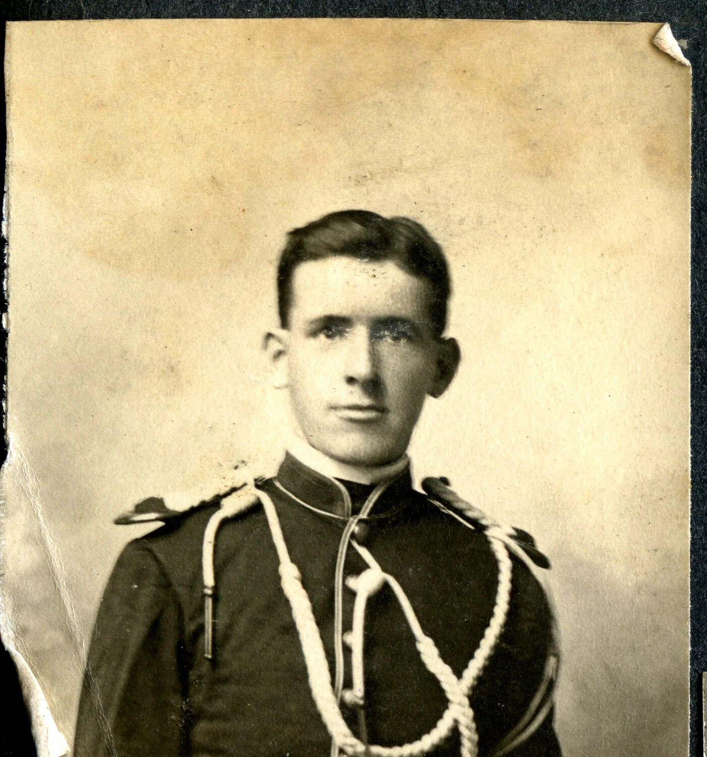 Portrait of J.J. Quinn, Musician, U.S. Navy, Early 1900s (Enlarged Detail)