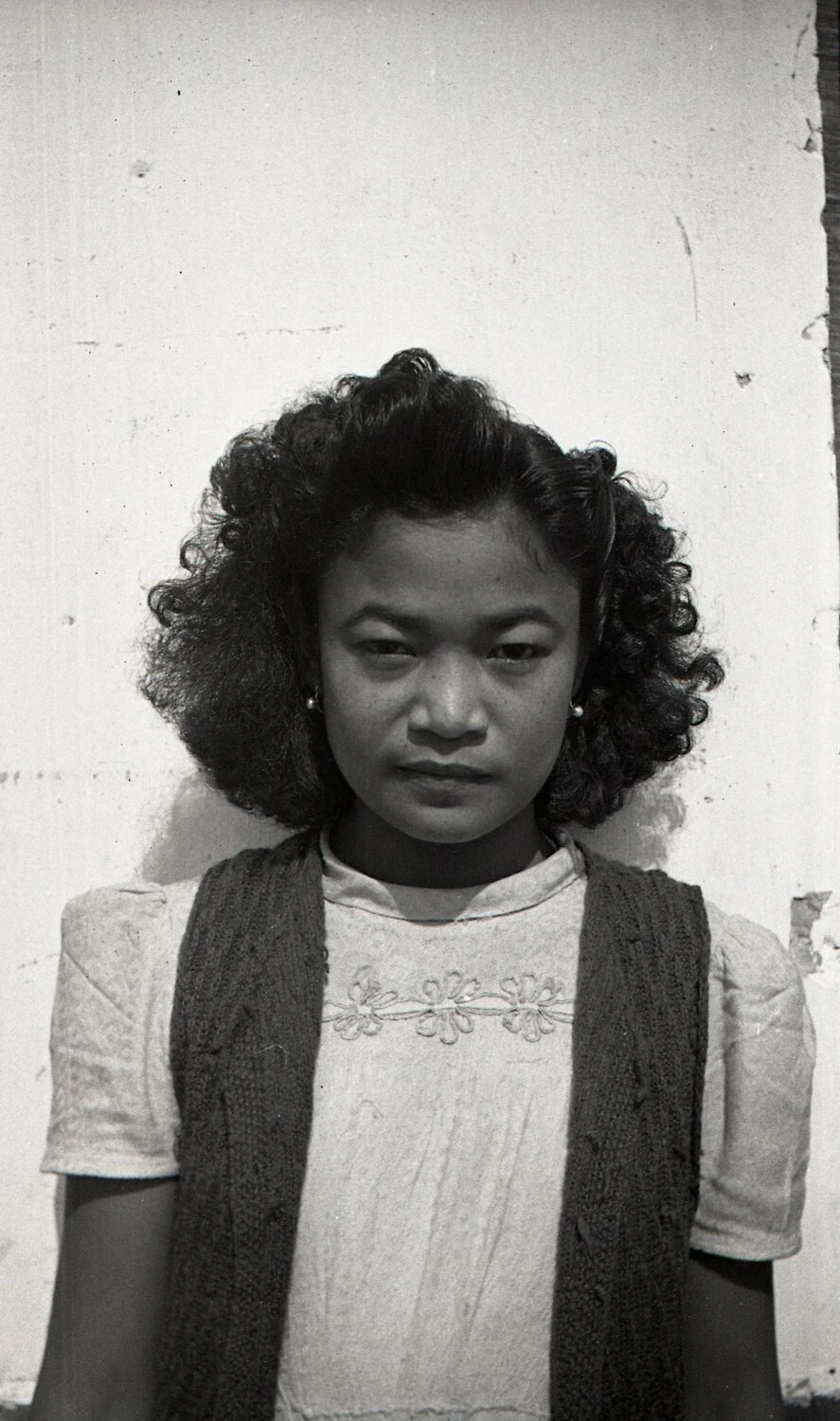 Portrait of a Young Filipina Woman, Luzon, Philippines, WWII Era