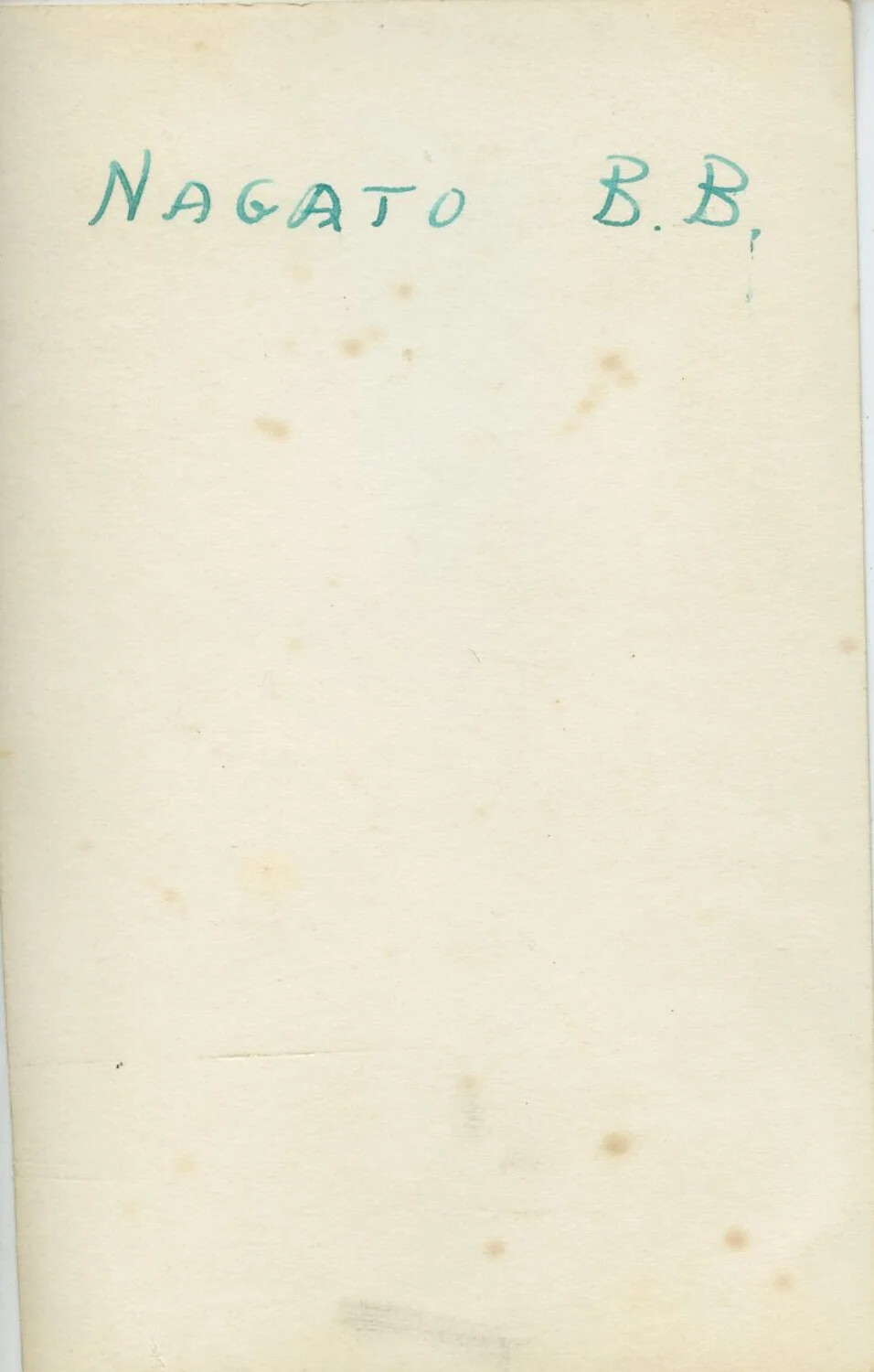 Handwritten Album Caption: "Nagato B.B.," Leyte Collection