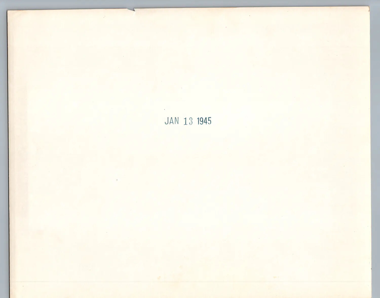 Verso Date Stamp, 13 January 1945