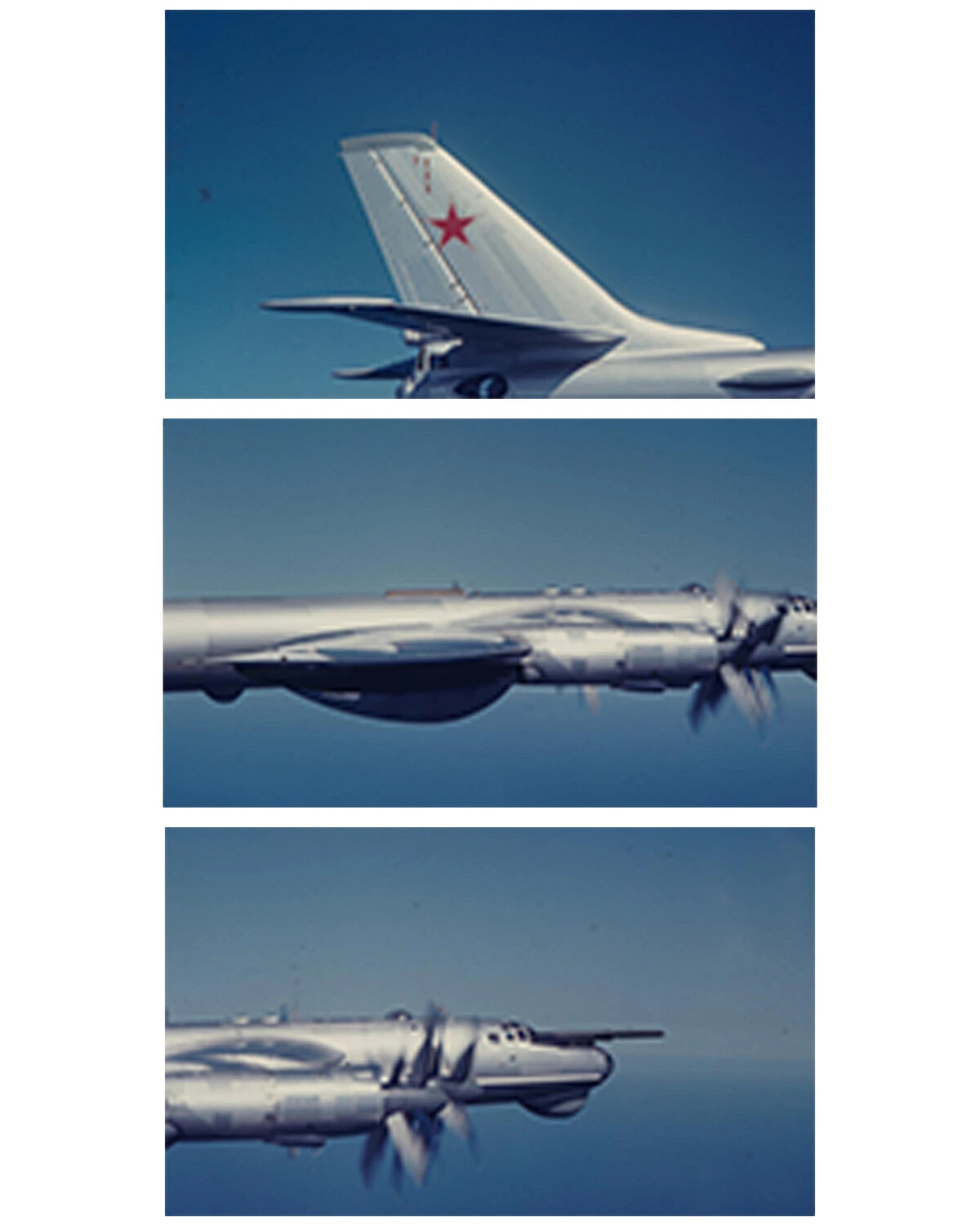 Soviet Tu-95 'Bear' Bomber Intercepted at Sea, USS Ticonderoga Collection