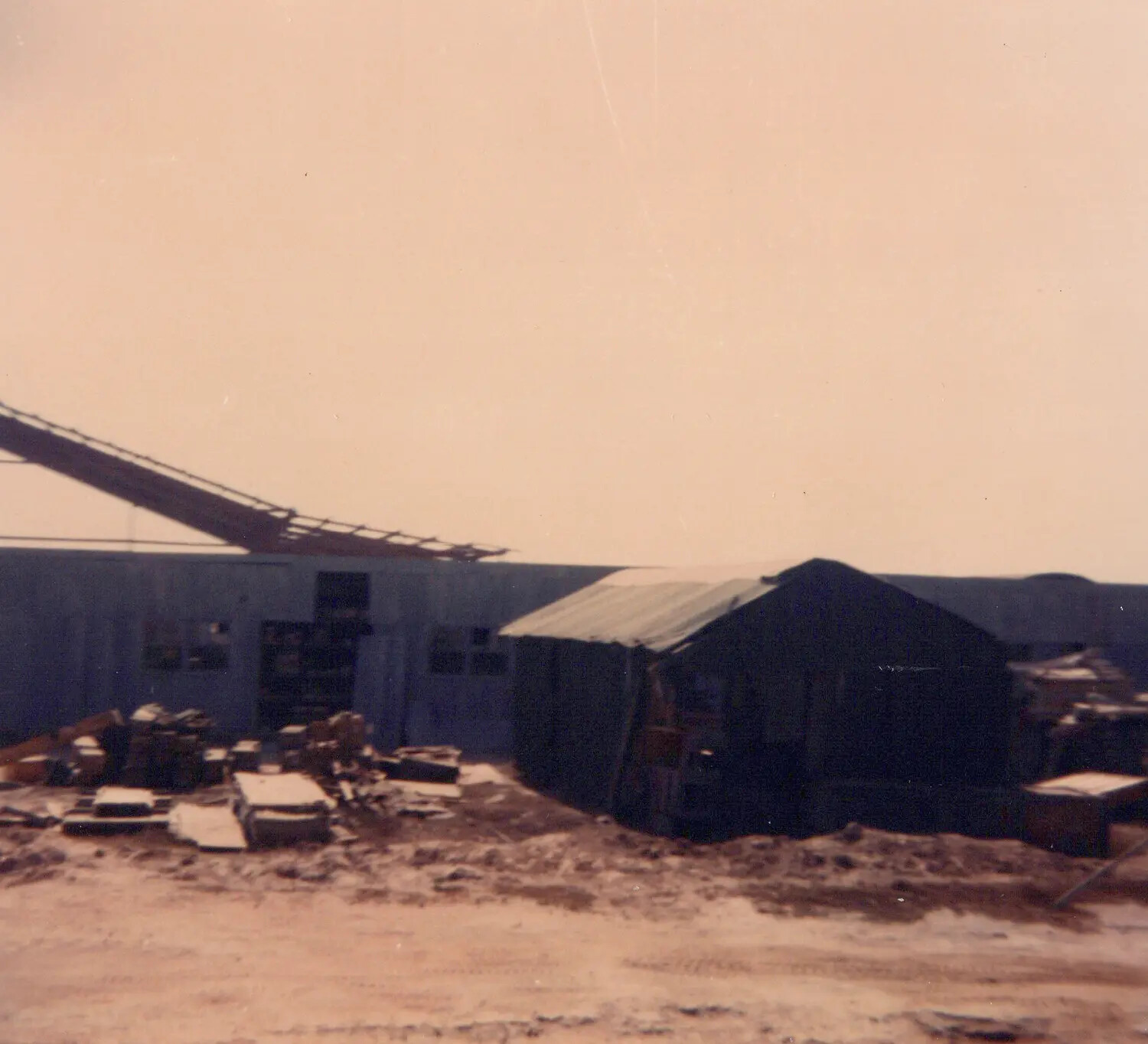 Damaged Structure at Cu Chi Base Camp, Vietnam, 1967