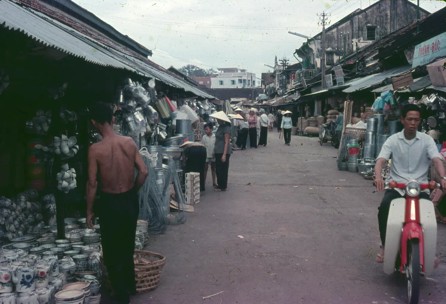 Vietnamese Street Market Scene, 1965 — 3rd Tactical Fighter Wing Collection