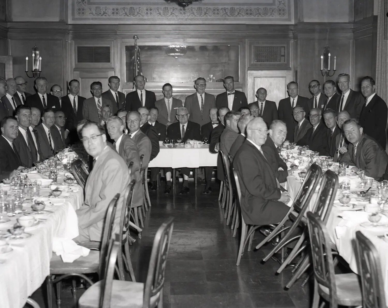 Formal Banquet Group Portrait, National Guard-Affiliated Organization, Mid-20th Century