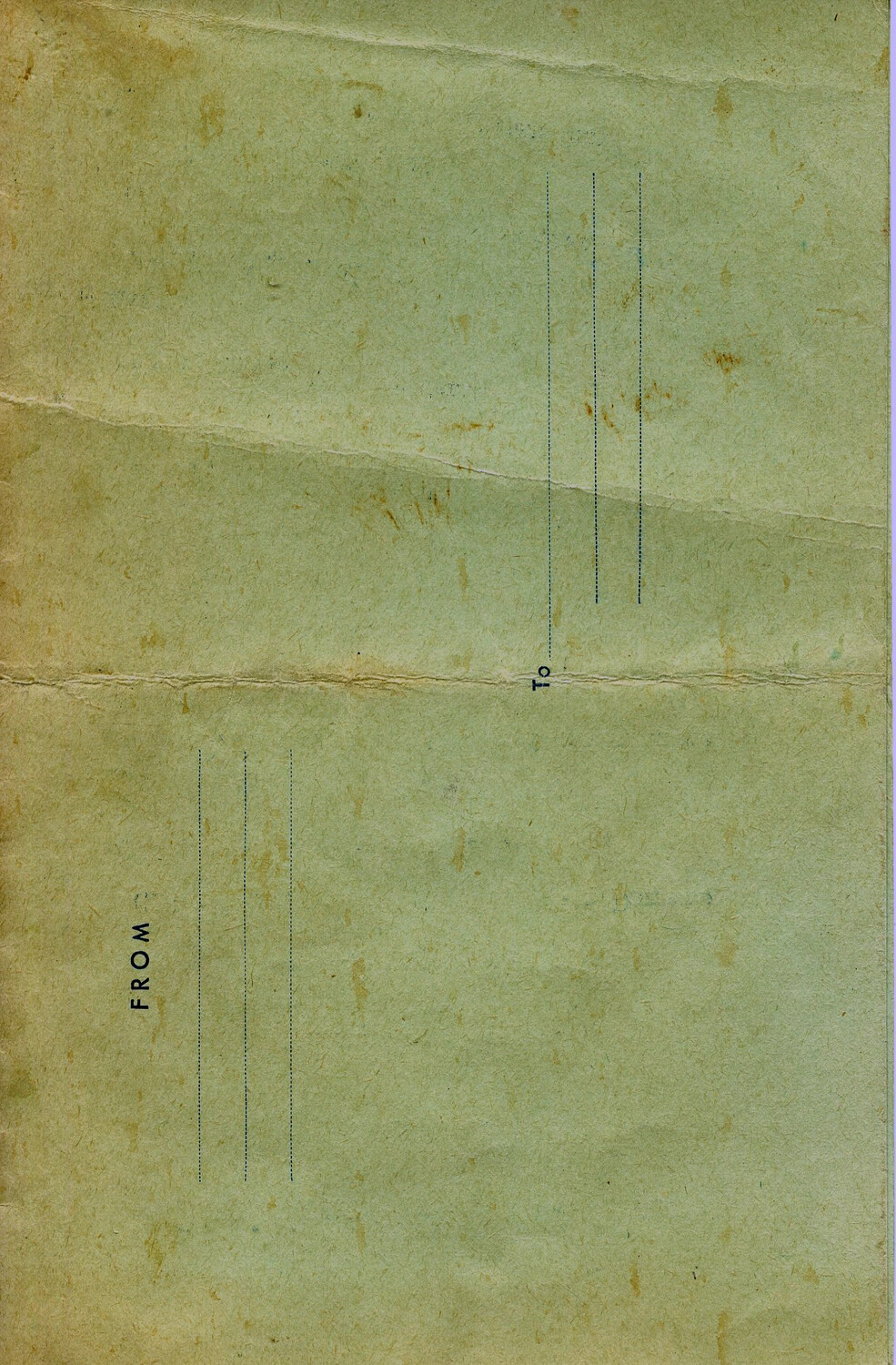 Blank Mailing Envelope/Film Wrapper with Printed 'TO' and 'FROM' Fields, Vietnam 1963 Negatives Collection