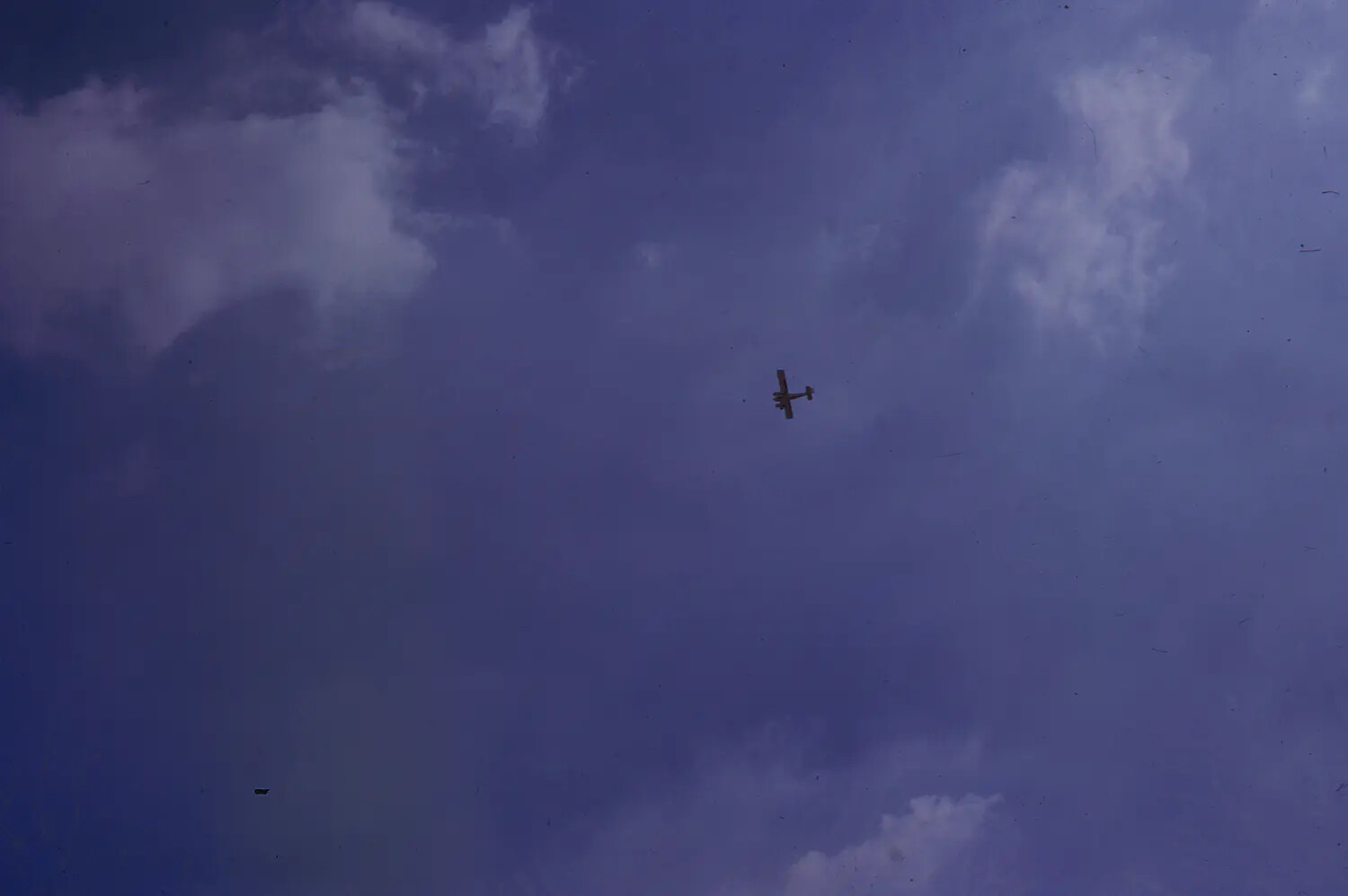 Distant Aircraft in Flight, Vietnam, 1968 Tet Period Slide Collection