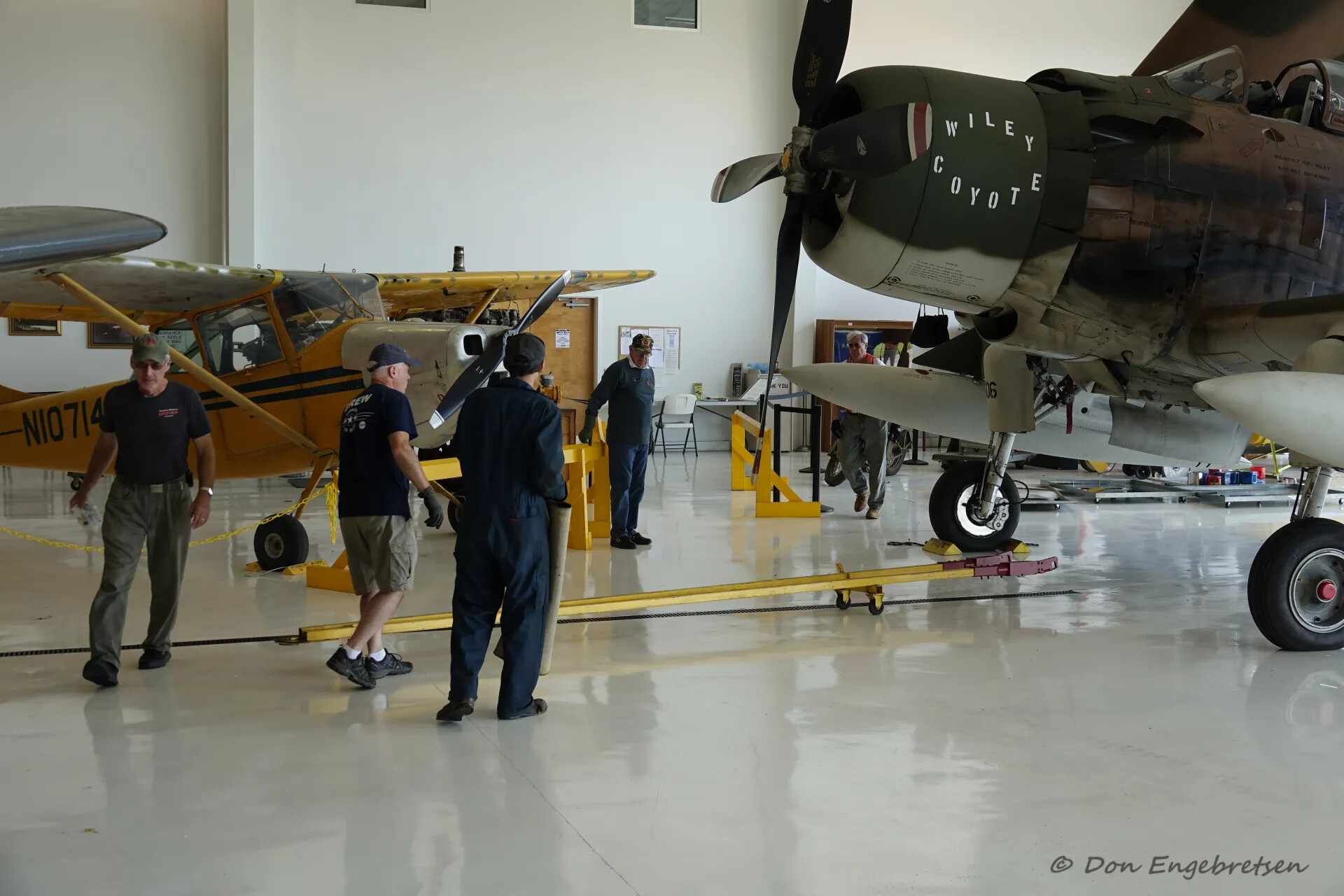Volunteers Maintain A-1 Skyraider 'Wiley Coyote' at Aviation Museum Event, May 2019