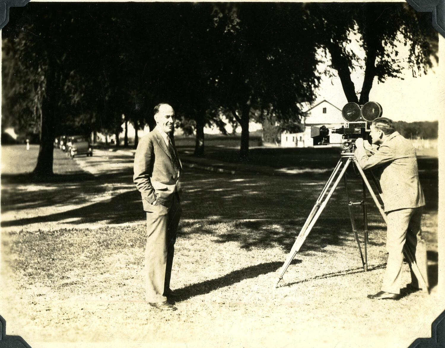 Signal Corps Newsreel Filming, Outdoor Location