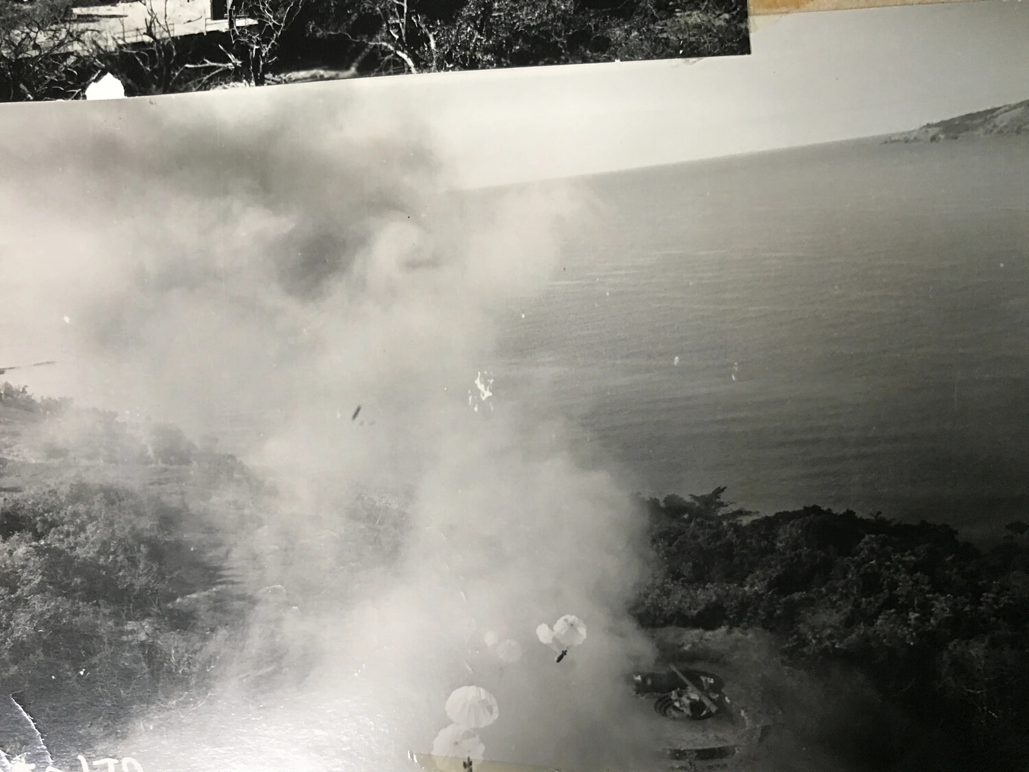 Low-Level Parafrag Bombing Attack on Coastal Target, 312th Bomb Group, Pacific Theater, WWII