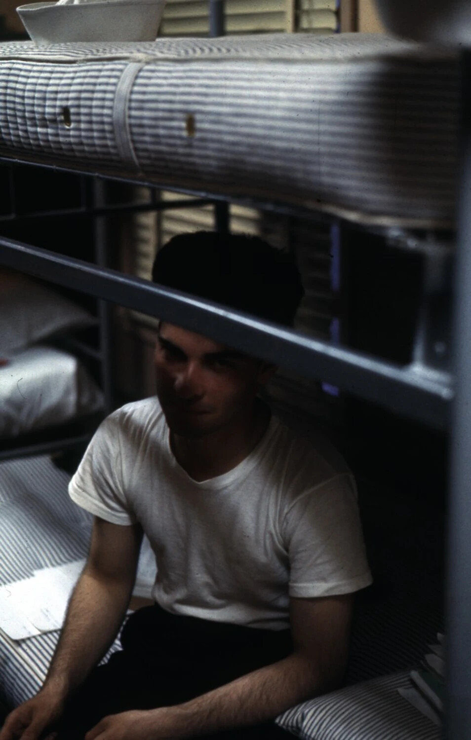 Sailor in Berthing Compartment Aboard USS Ticonderoga