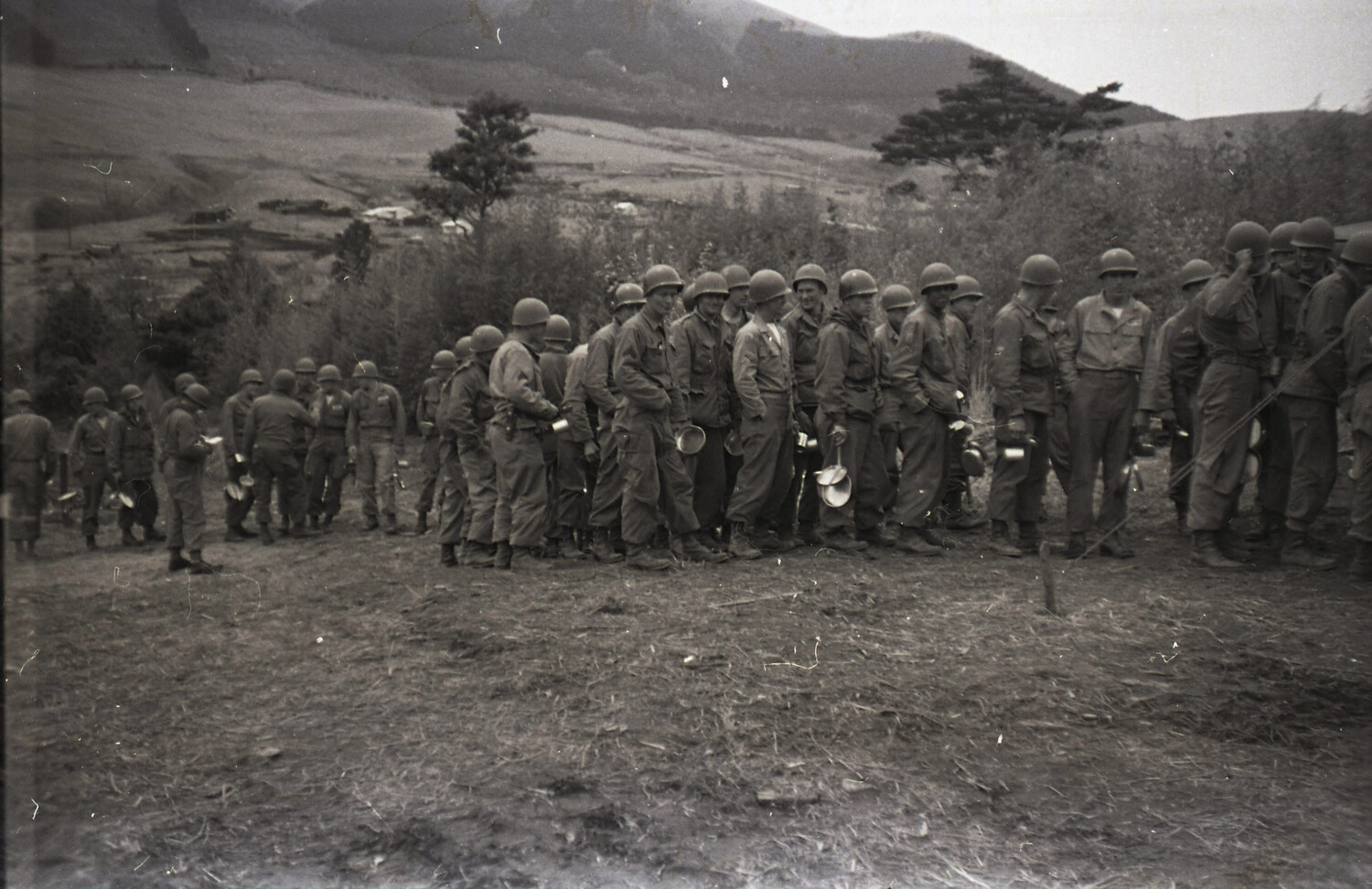 187th Airborne Regimental Combat Team Soldiers Gathered in the Field, Korean War Era