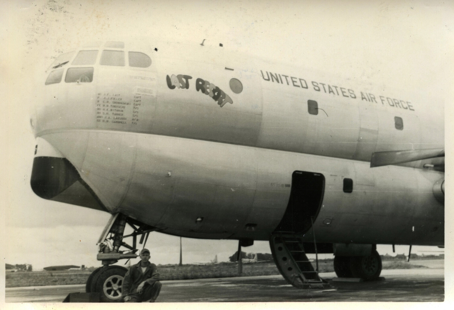 USAF Bomber/Tanker Aircraft 'Last Resort' with Crew Roster Nose Art, Azores Deployment