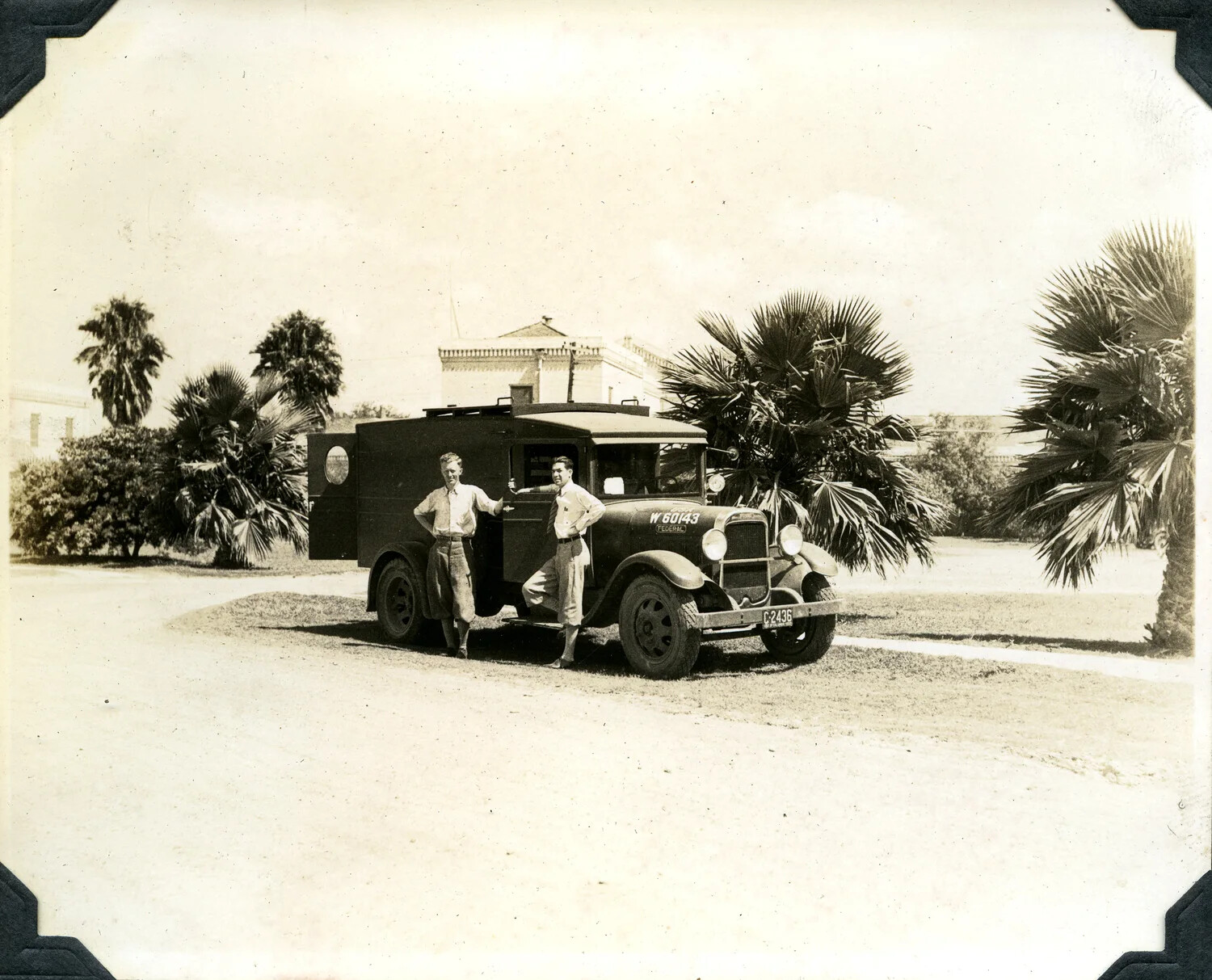 U.S. Army Signal Corps Federal Motor Truck with Two Servicemen, Early 1930s