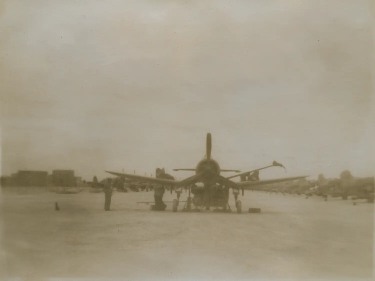 Ground Crew Servicing Single-Engine Fighter Aircraft — McAleer Album