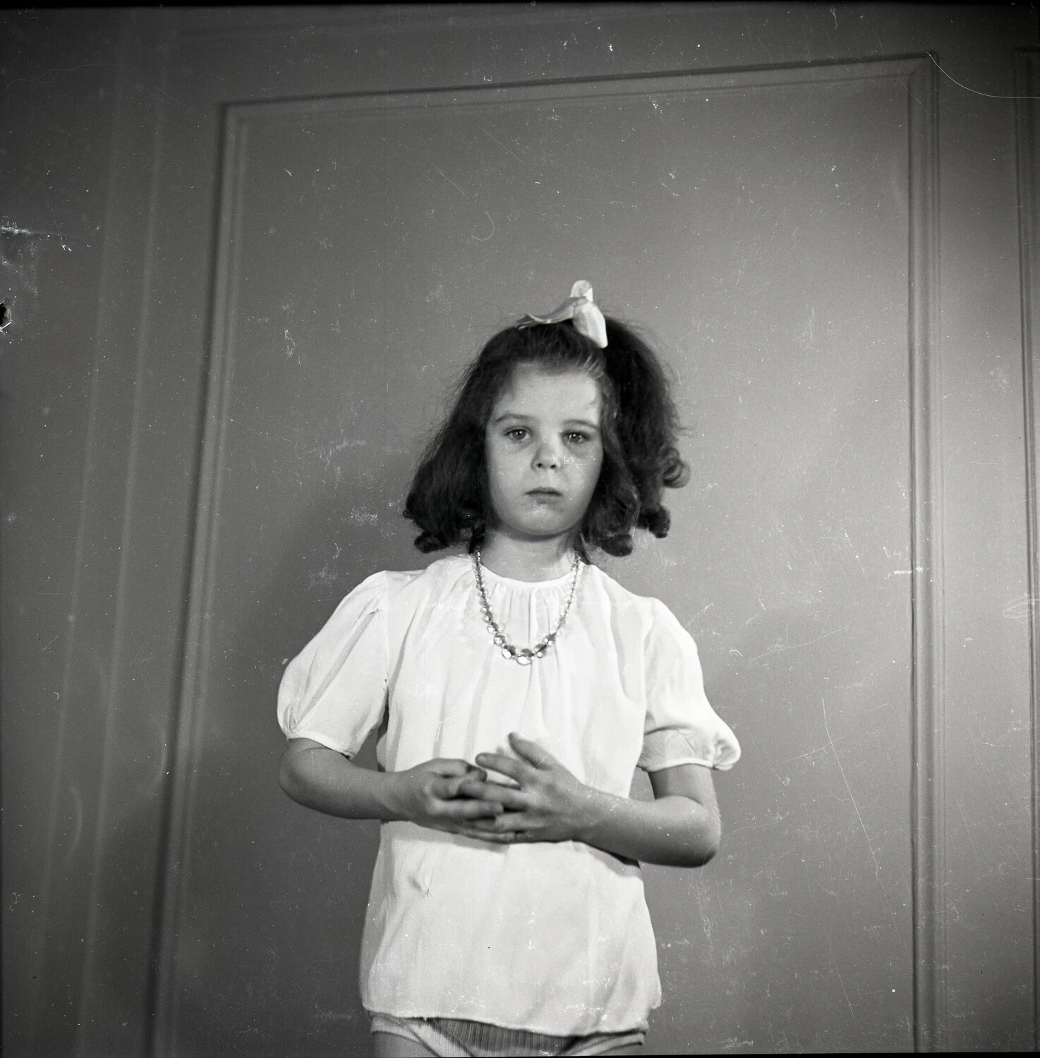 Portrait of a Young Girl - From Military Band Negatives Collection