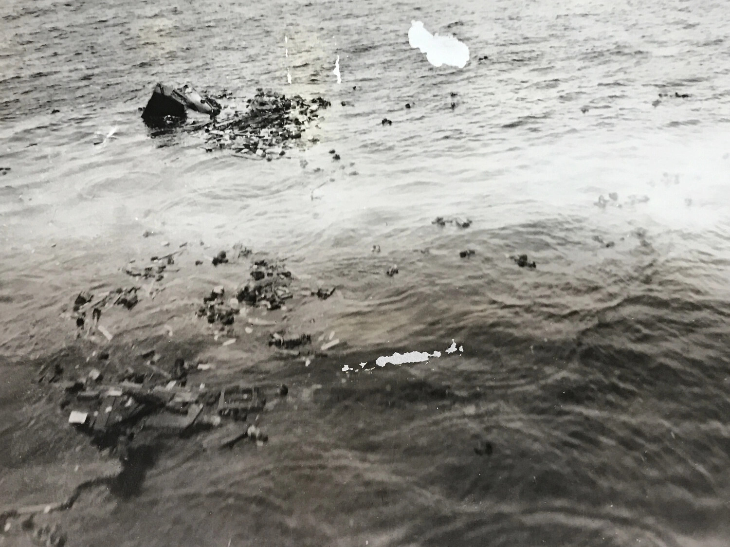 Wreckage and Debris Field Following Anti-Shipping Strike, Pacific Theater