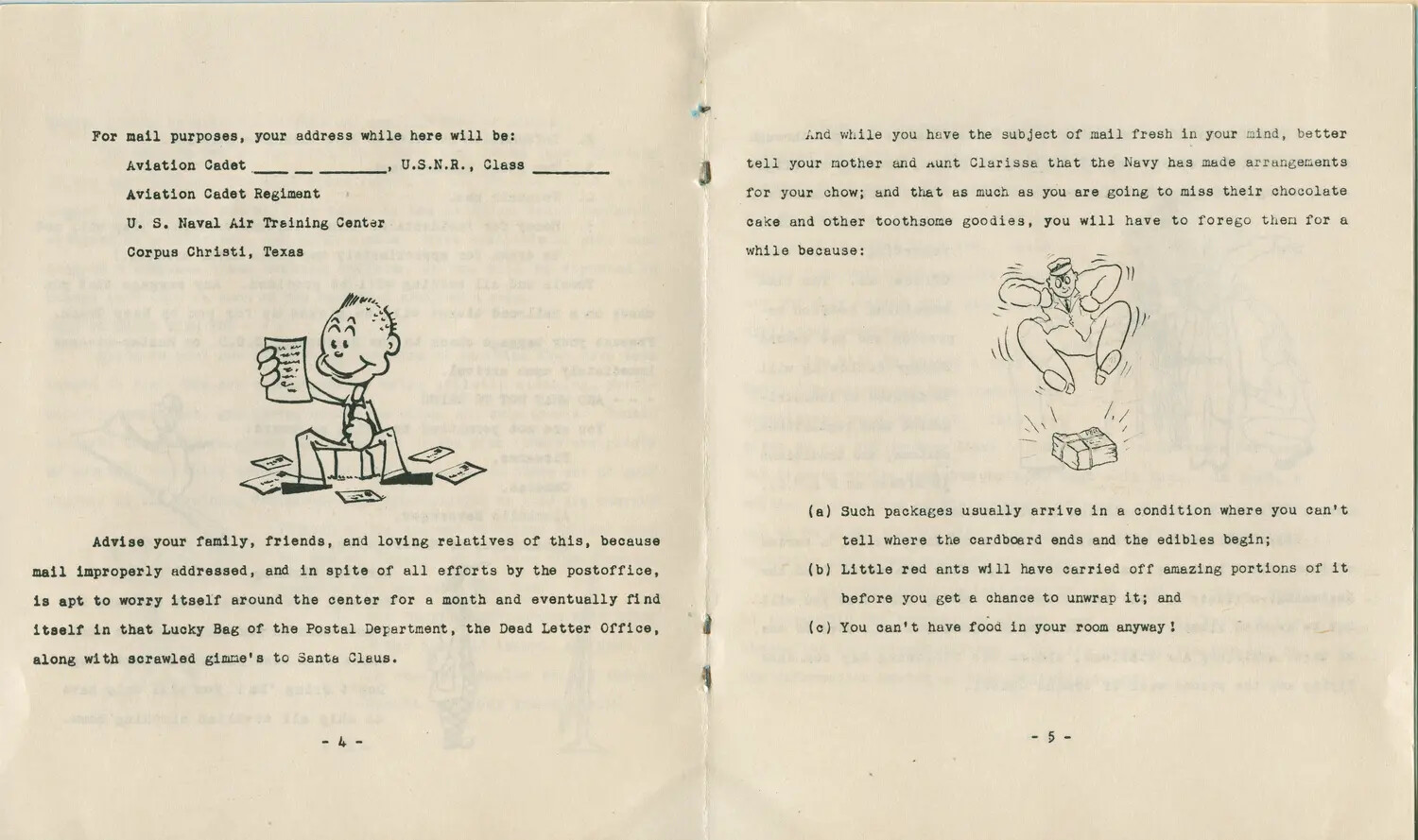 Naval Aviation Cadet Welcome Booklet, Pages 4-5, Corpus Christi NAS - McAleer Collection