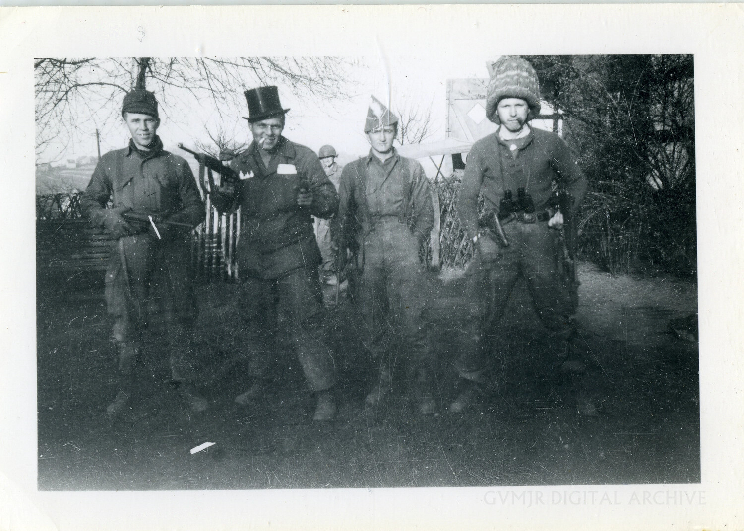 101st Airborne Paratroopers in Winter Field Uniform with War Trophies, Ardennes Campaign