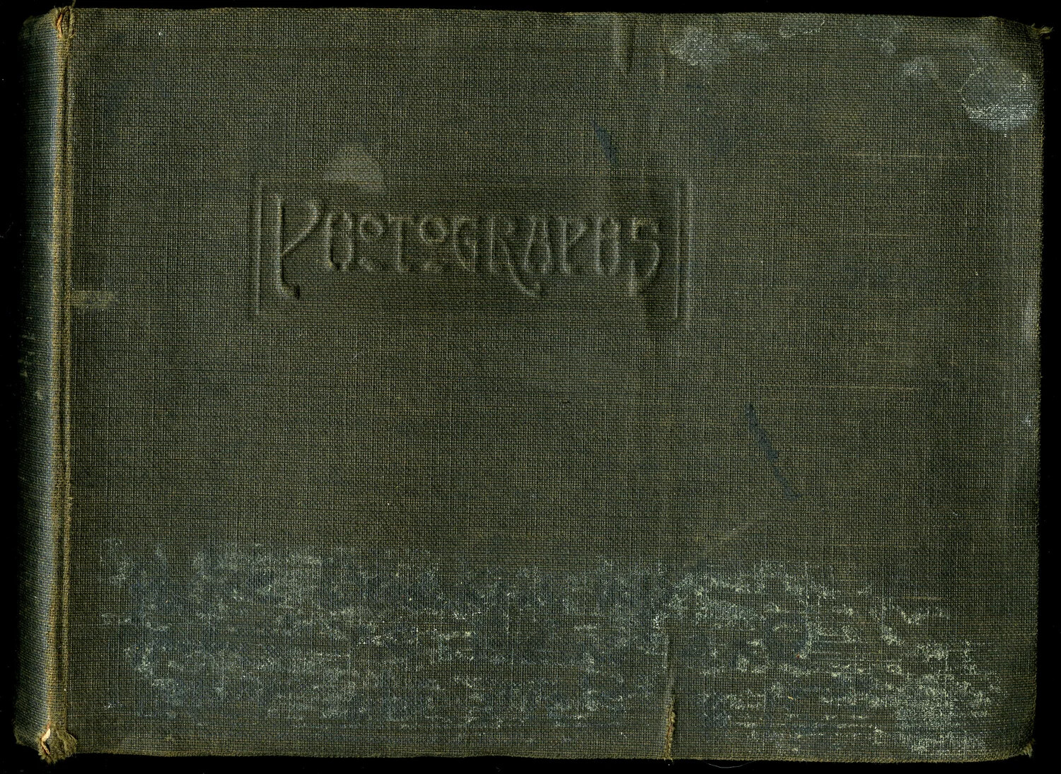 Cloth-Bound Photograph Album Cover, 'NY Cops WWI France' Collection, 1920s Era