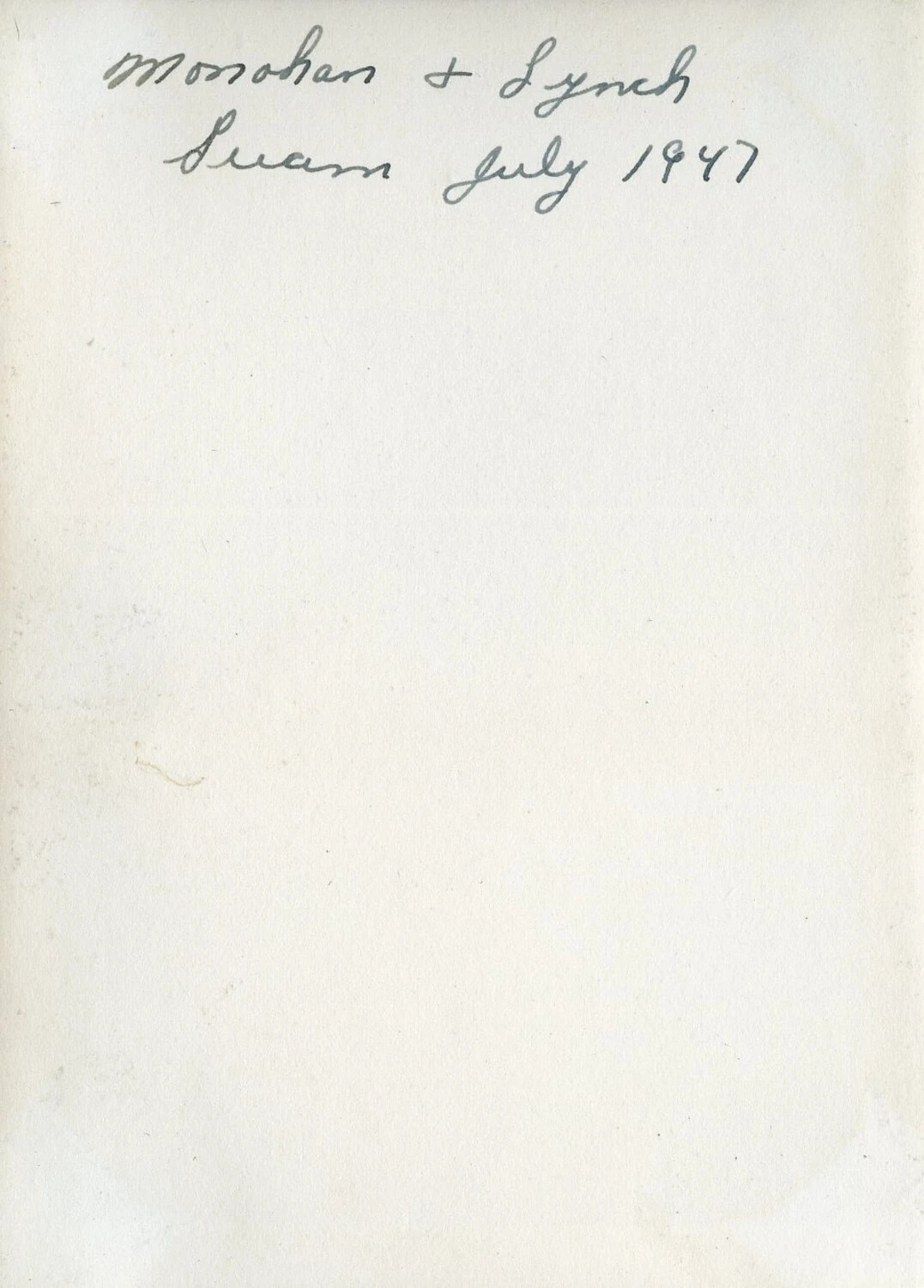 Album Caption Page: 'Monohan + Lynch, Guam, July 1947'