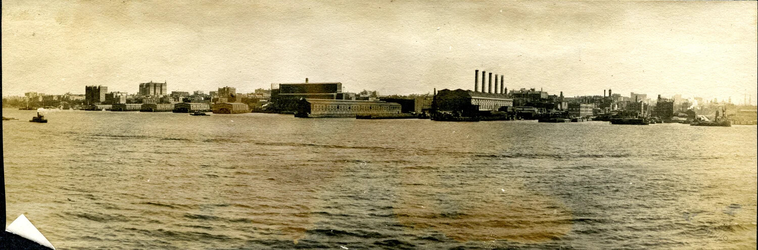 Panoramic View of the North River (Hudson River) off 42nd Street, New York City